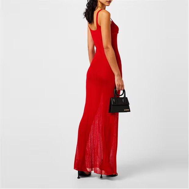 Jacquemus o1g2r1mq1024 Maxi Dress in Red Size S / US 4 / IT 40 - 4 Thumbnail