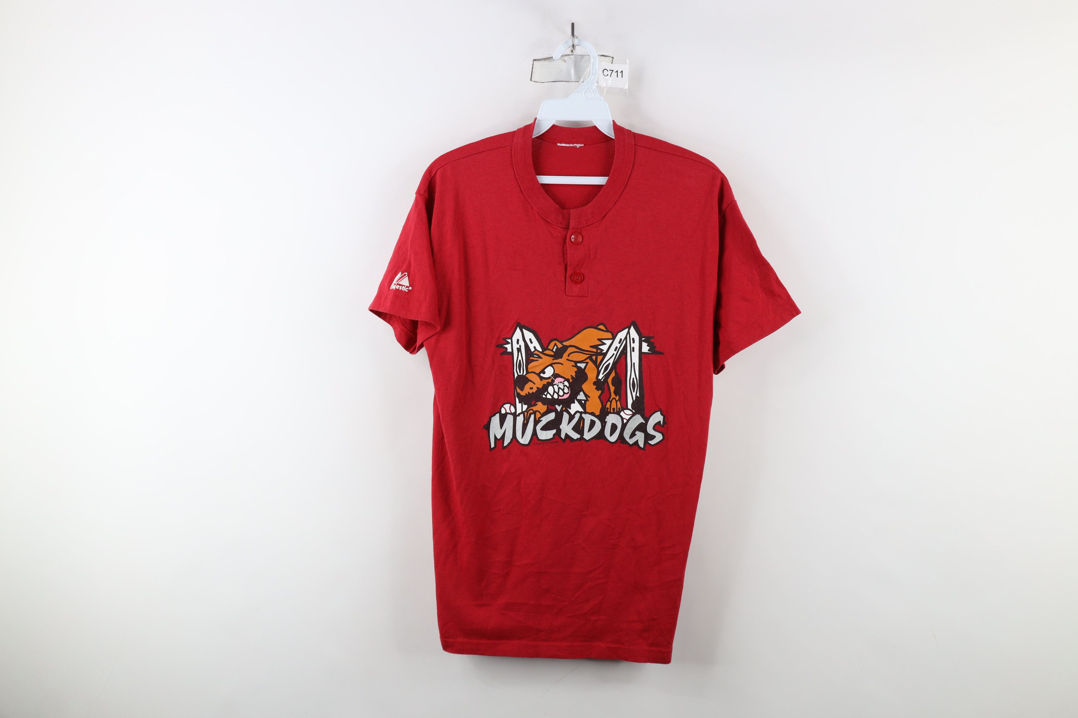 Majestic × Vintage Vintage Majestic League Baseball Batavia Muckdogs T-Shirt Size US S / EU 44-46 / 1 - 1 Thumbnail