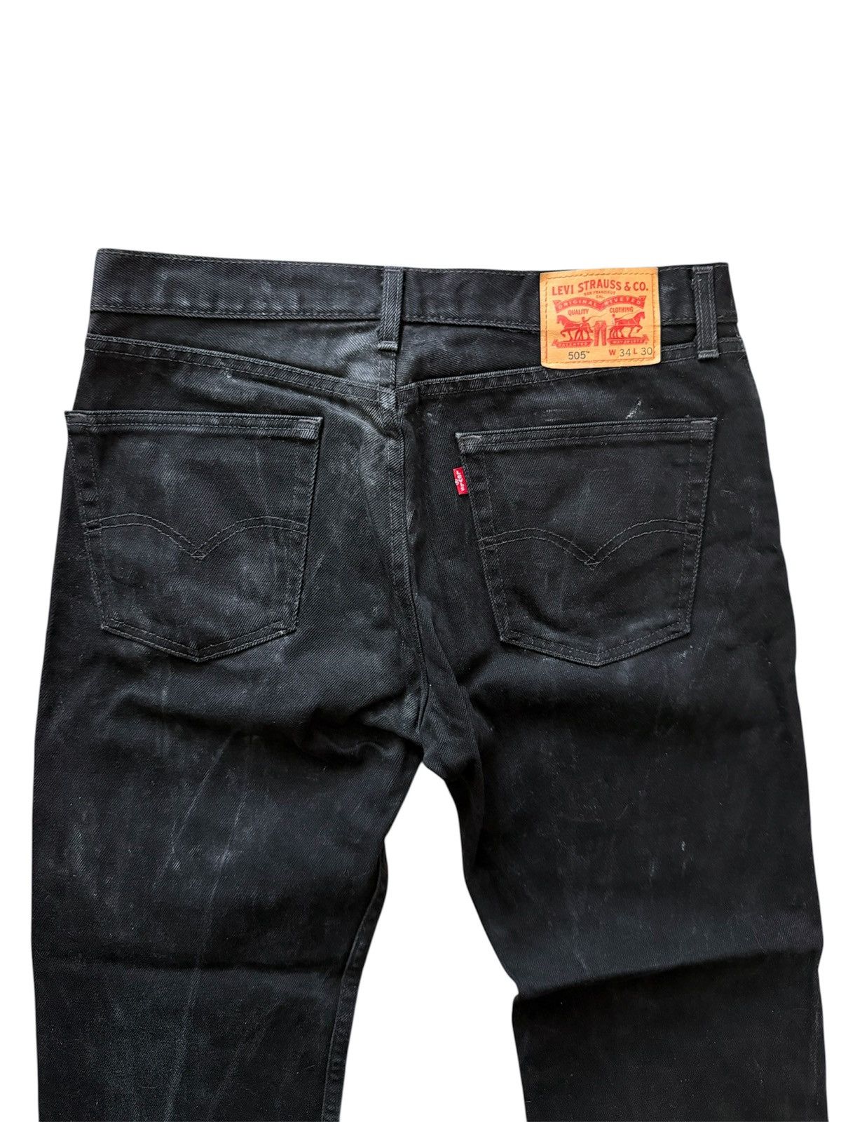 Levi's Vintage Levi’s 505 Black Straight Leg Jeans Size US 34 / EU 50 - 5 Thumbnail