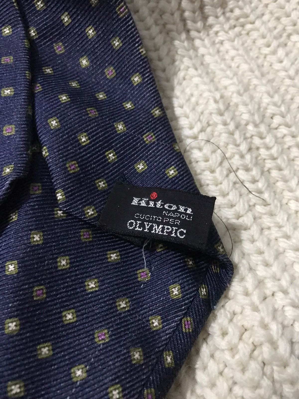 Kiton KITON NAPOLI PURE SILK HAND MADE IN ITALY TEXTURED TIE Size ONE SIZE - 1 Thumbnail
