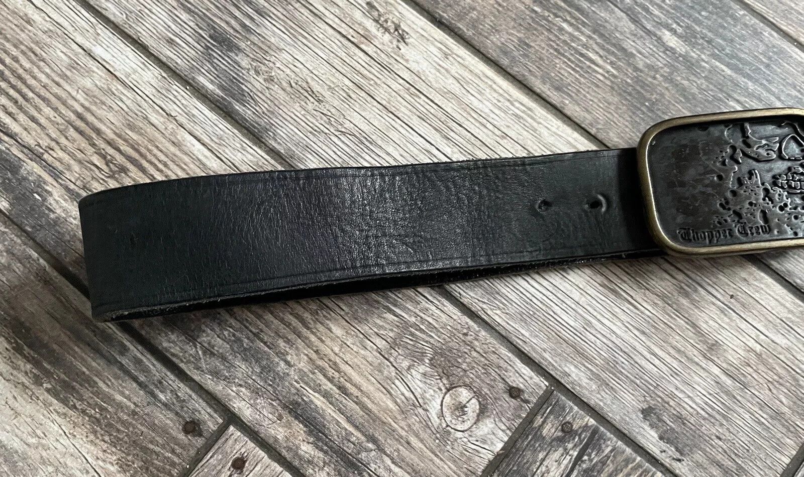 Vintage CHOPPER CREW ARIZONA MOTO BIKER BIKE COW GENUINE BELT 120 cm Size ONE SIZE - 5 Thumbnail