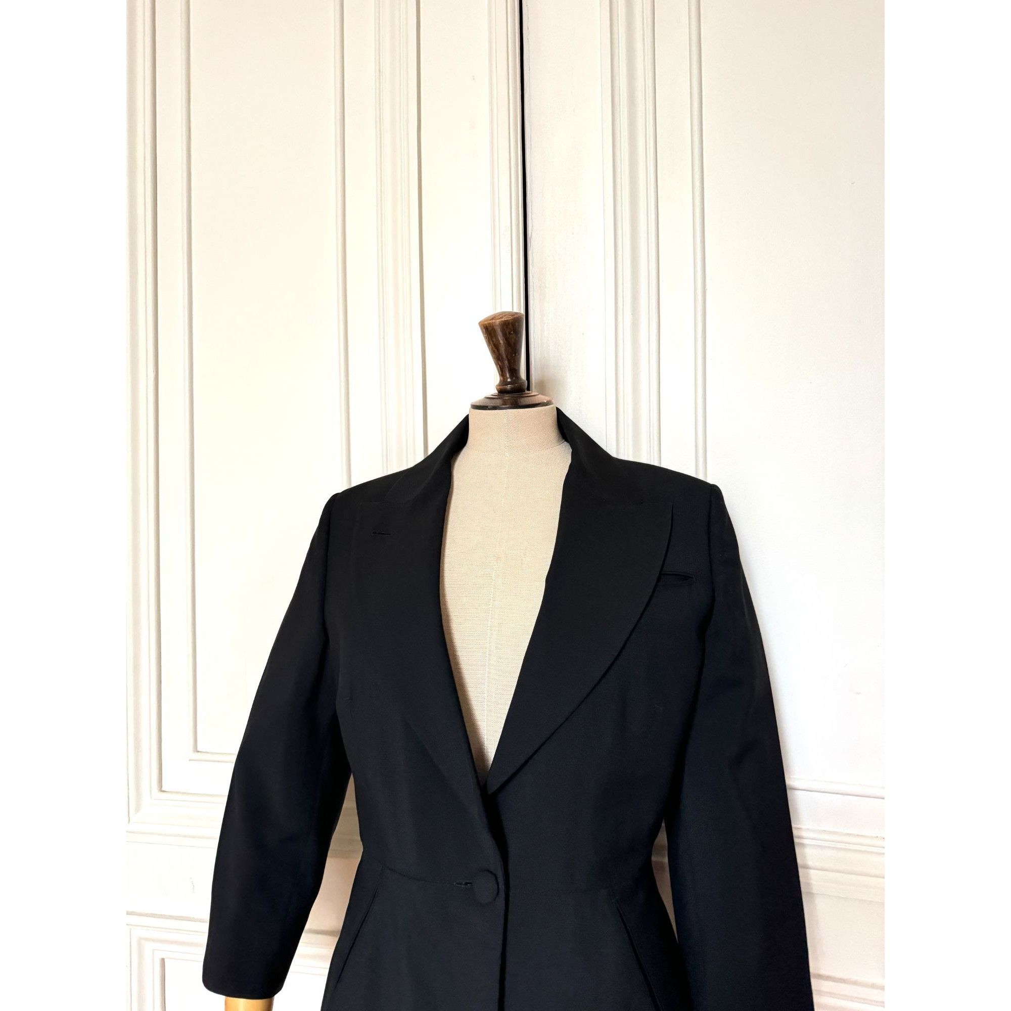 Jean Paul Gaultier 1990s Black Wool Blazer Jacket Size M / US 6-8 / IT 42-44 - 2 Thumbnail