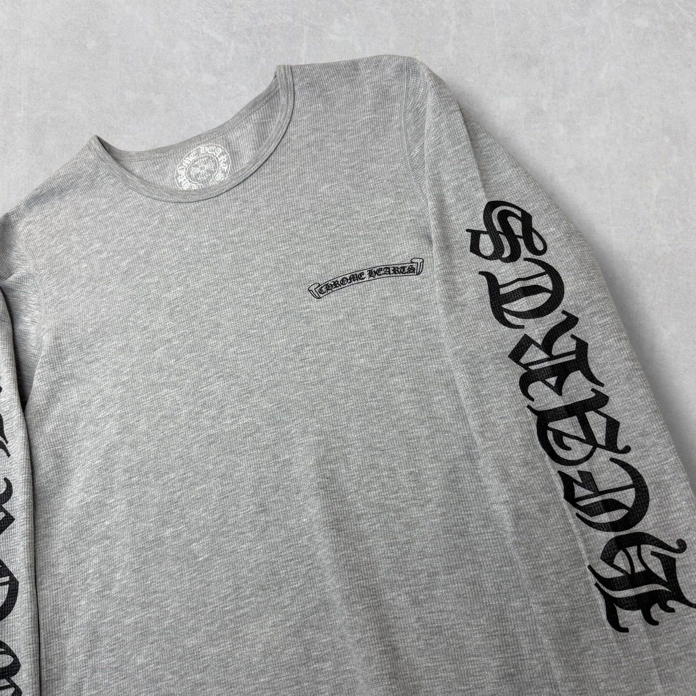 Chrome Hearts Chrome Hearts Scroll Logo Grey Thermal L/S L Size US L / EU 52-54 / 3 - 4 Thumbnail