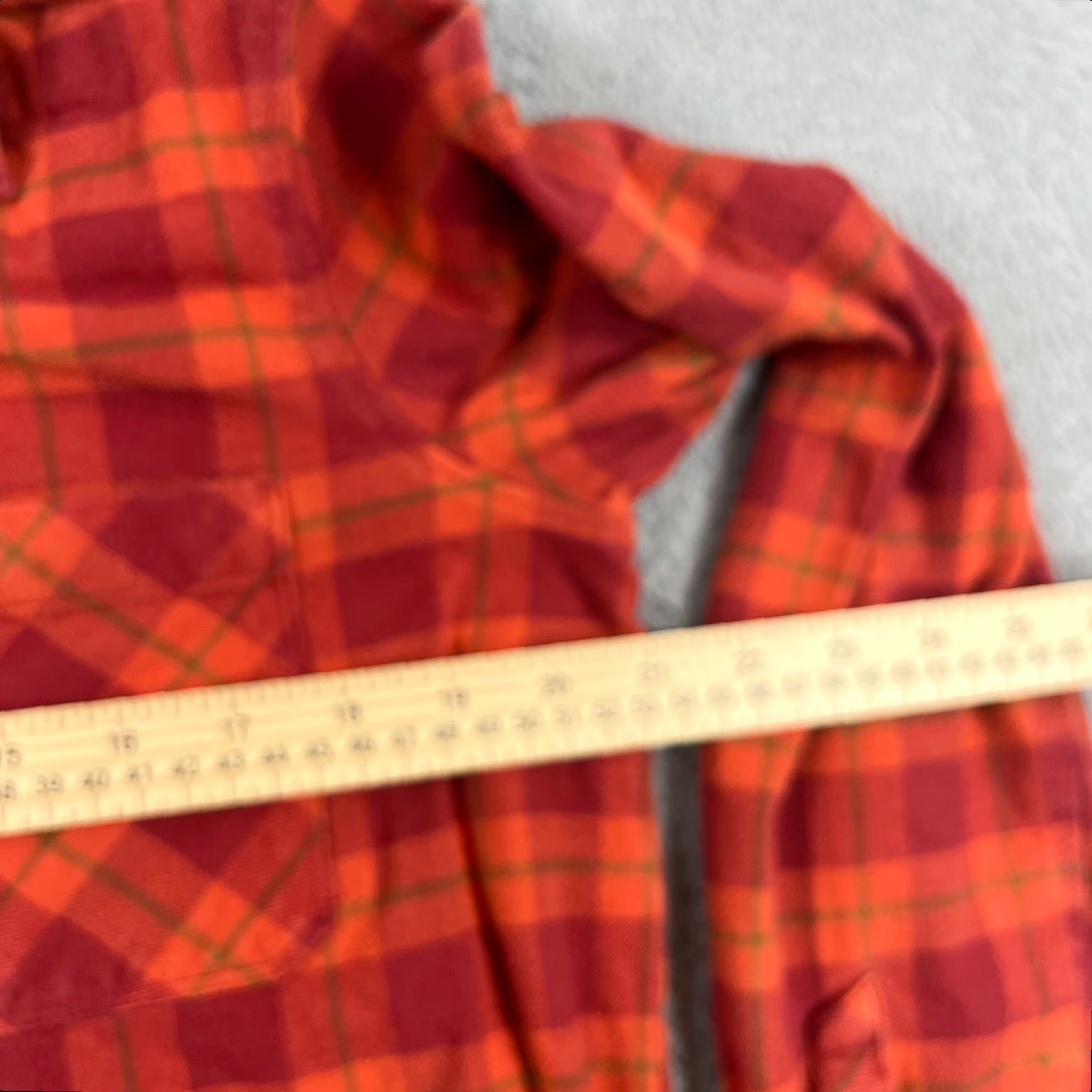 Vintage 511 Tactical Shirt Womens L Flannel Orange Plaid Button Up Down Long Sleeve Size L / US 10 / IT 46 - 4 Thumbnail