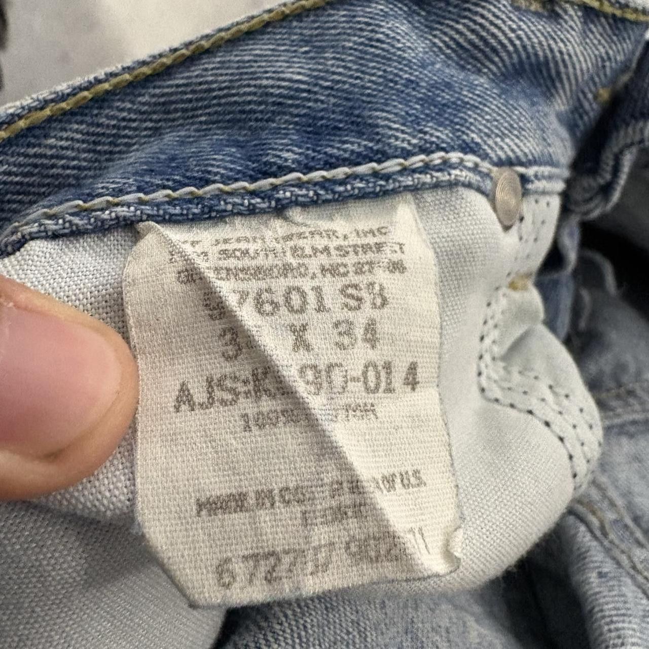 Vintage Crazy Vintage Y2K/2000s Baggy Tall Medium Wash Denim Jeans! Size US 34 / EU 50 - 6 Thumbnail