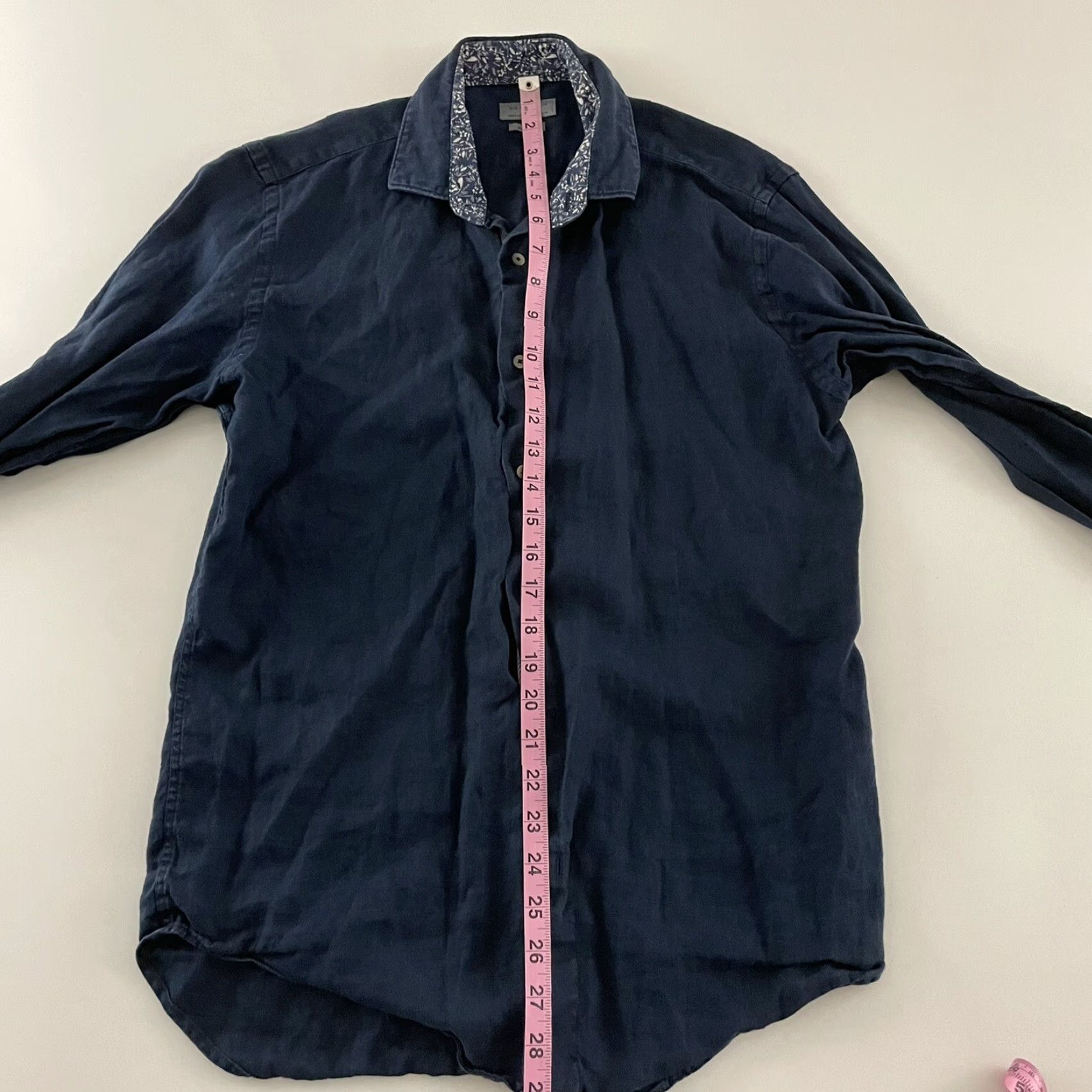 Zara Zara Shirt Men Long Sleeve Button-Up Slim Fit Blue M Size US M / EU 48-50 / 2 - 5 Thumbnail