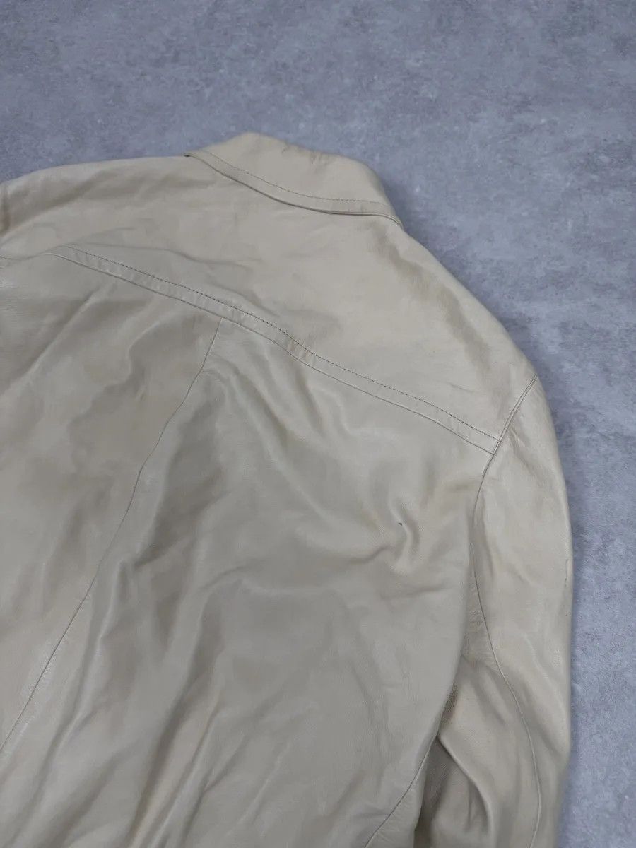 Prada FW2002 Prada Beige Buttoned Leather Classy Jacket Size US M / EU 48-50 / 2 - 8 Thumbnail