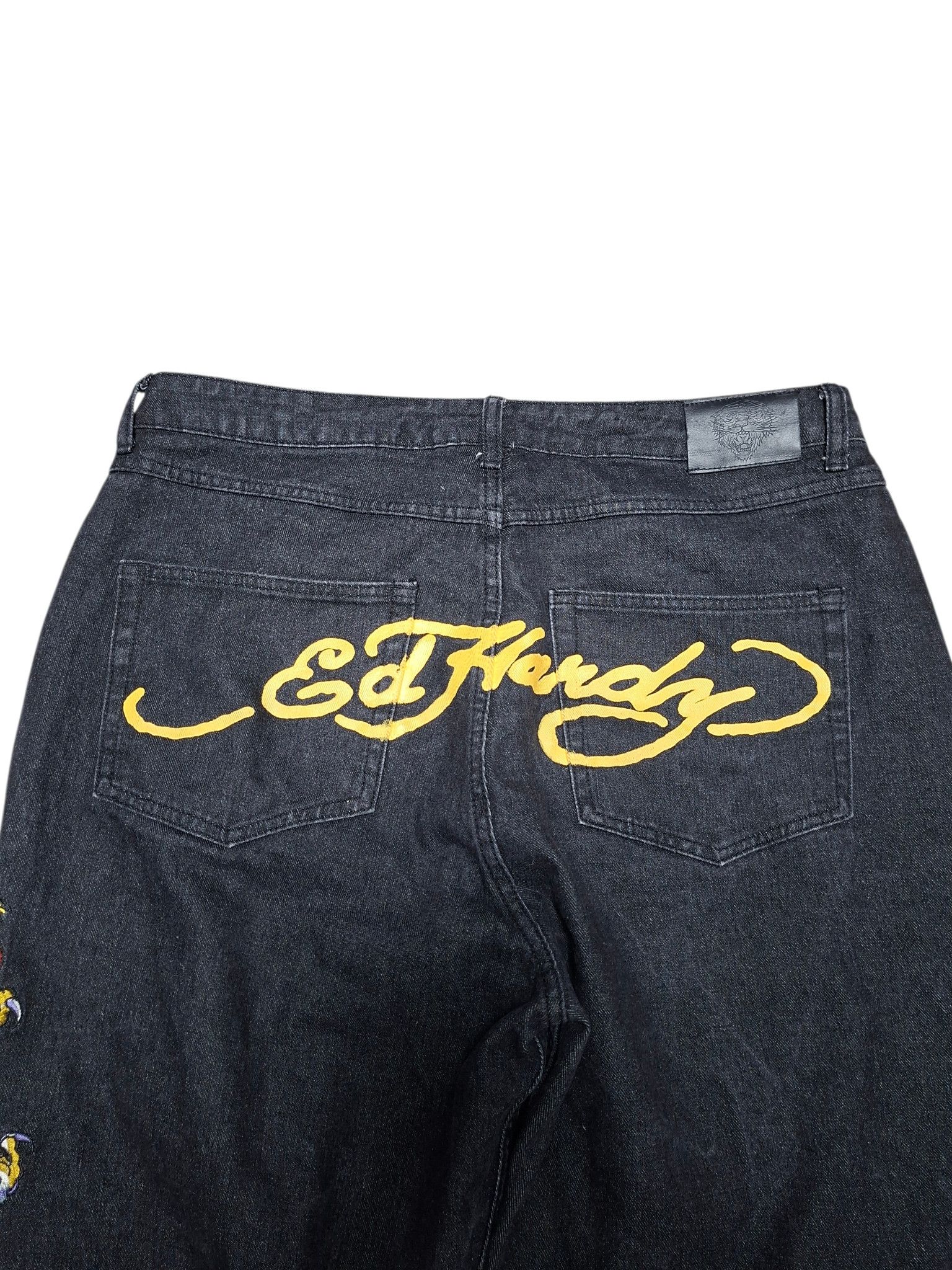 Ed Hardy ED HARDY DRAGON BIG LOGO JEANS DENIM Size US 34 / EU 50 - 4 Thumbnail