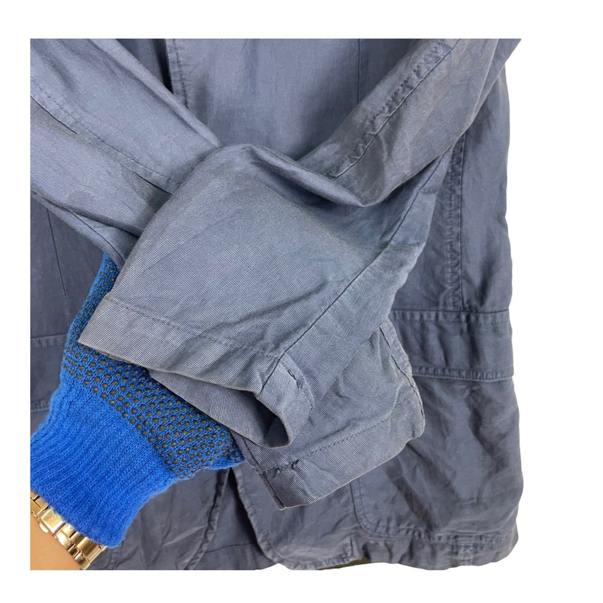 Corneliani × SHINE LUXURY 💥CORNELIANI NAVY FRENCH CHORE STYLE LINEN JACKET Size US M / EU 48-50 / 2 - 4 Thumbnail