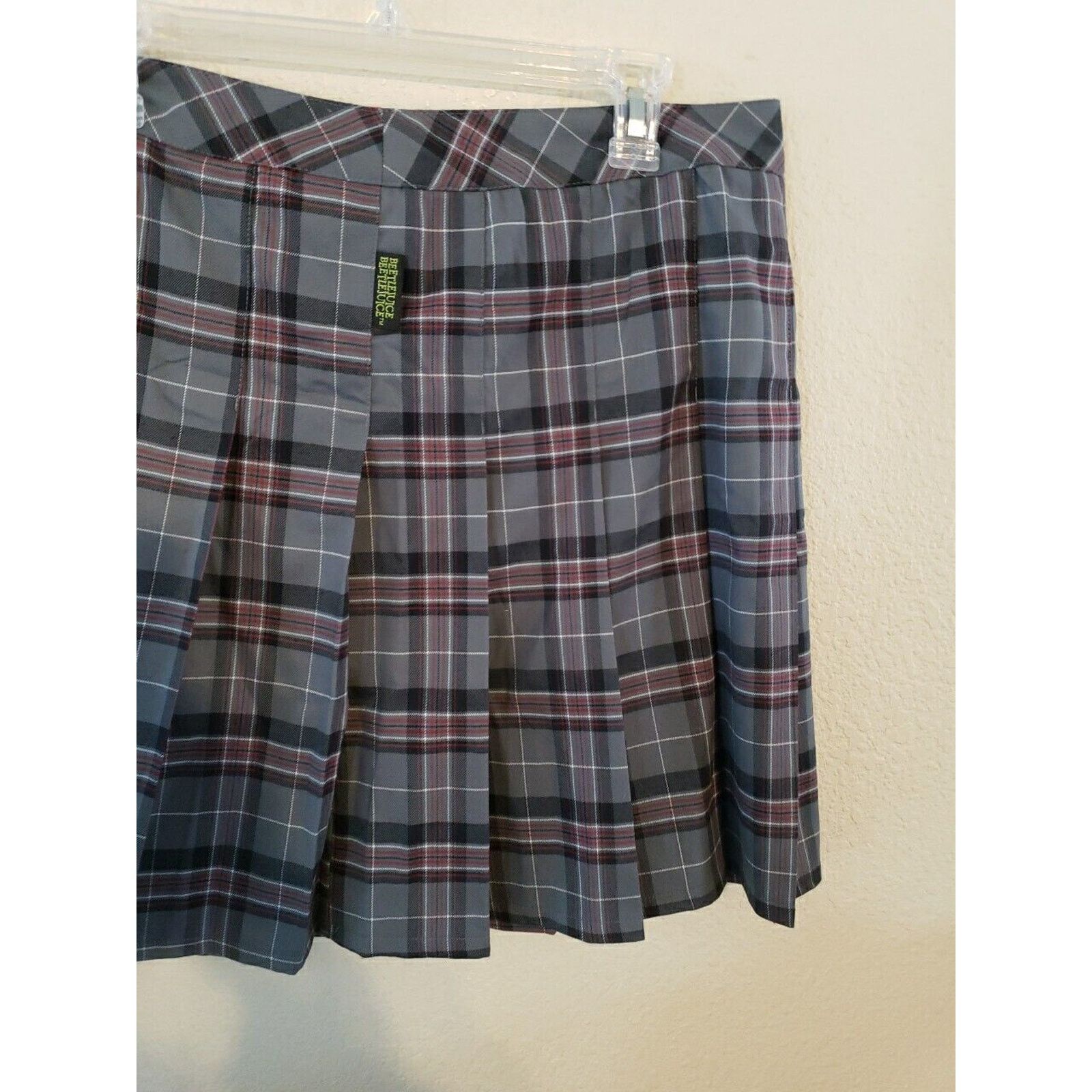 Other Beetlejuice Plaid Skirt Preppy Bugs XL Skort Pleated Goth Size 30" / US 8 / IT 44 - 11 Thumbnail