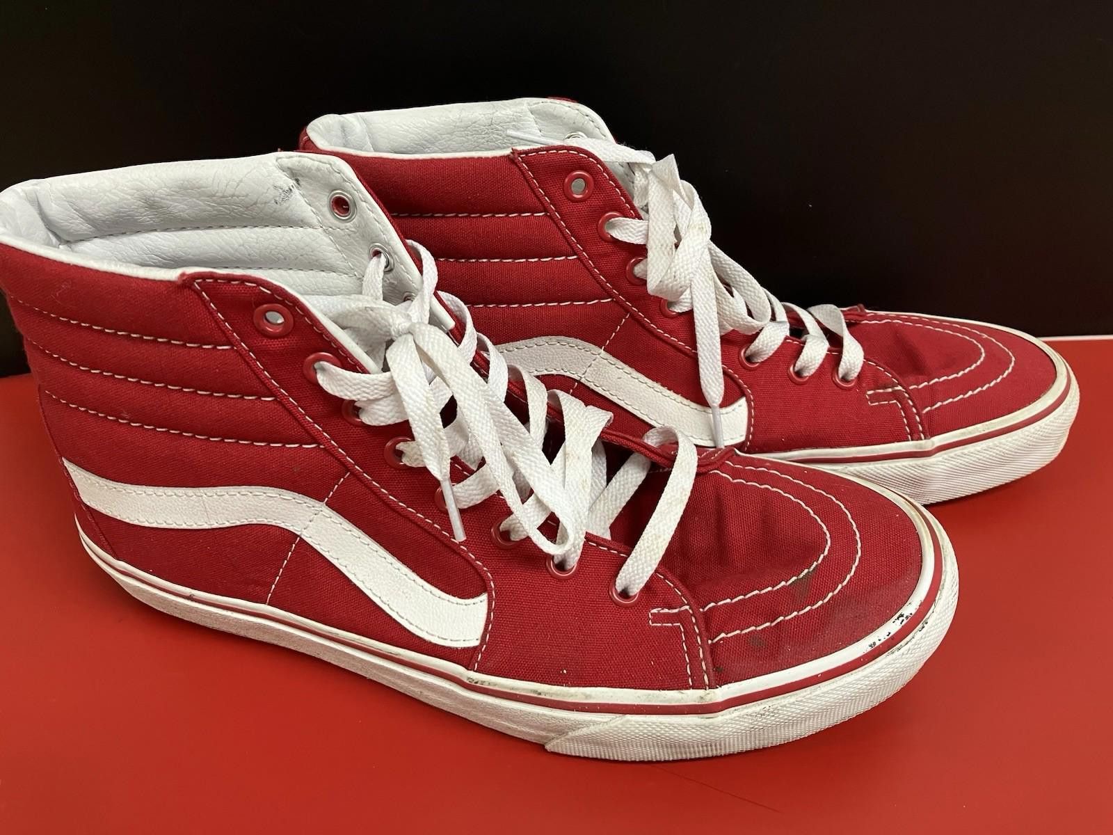Vans Vans Sk8-Hi Top Skate Sneakers Suede Red Size US 9.5 / IT 39.5 - 3 Thumbnail