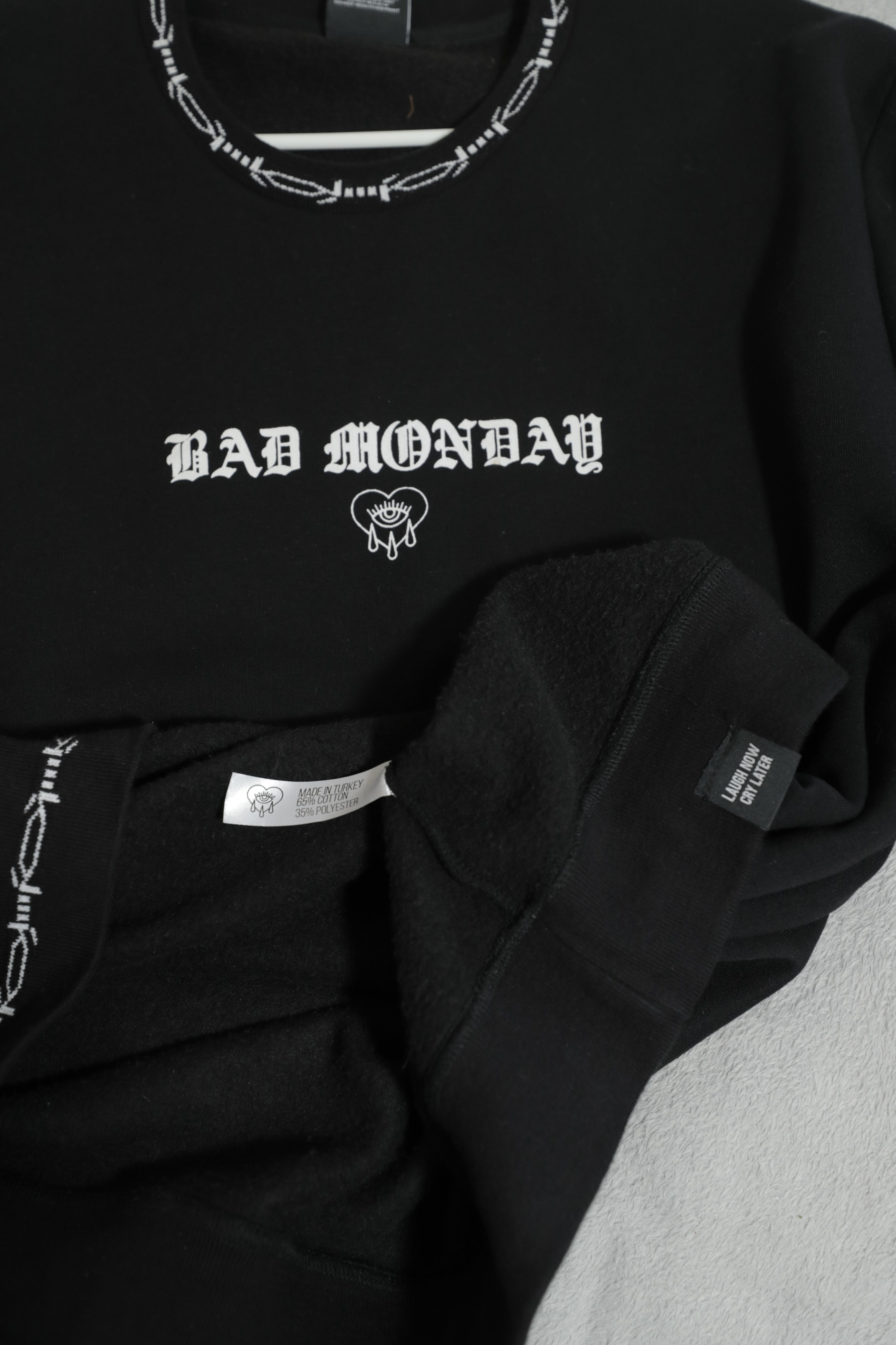 Other Bad Monday Barbed Cuff Black Crewneck Sweatshirt (XXL) Size US XXL / EU 58 / 5 - 8 Thumbnail