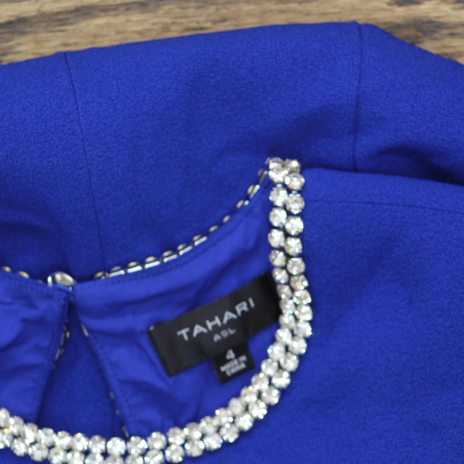 Other Nwt Tahari Asl Trim Shift Dress Dam625-t4 Cobalt Blue 4 Size S / US 4 / IT 40 - 4 Thumbnail
