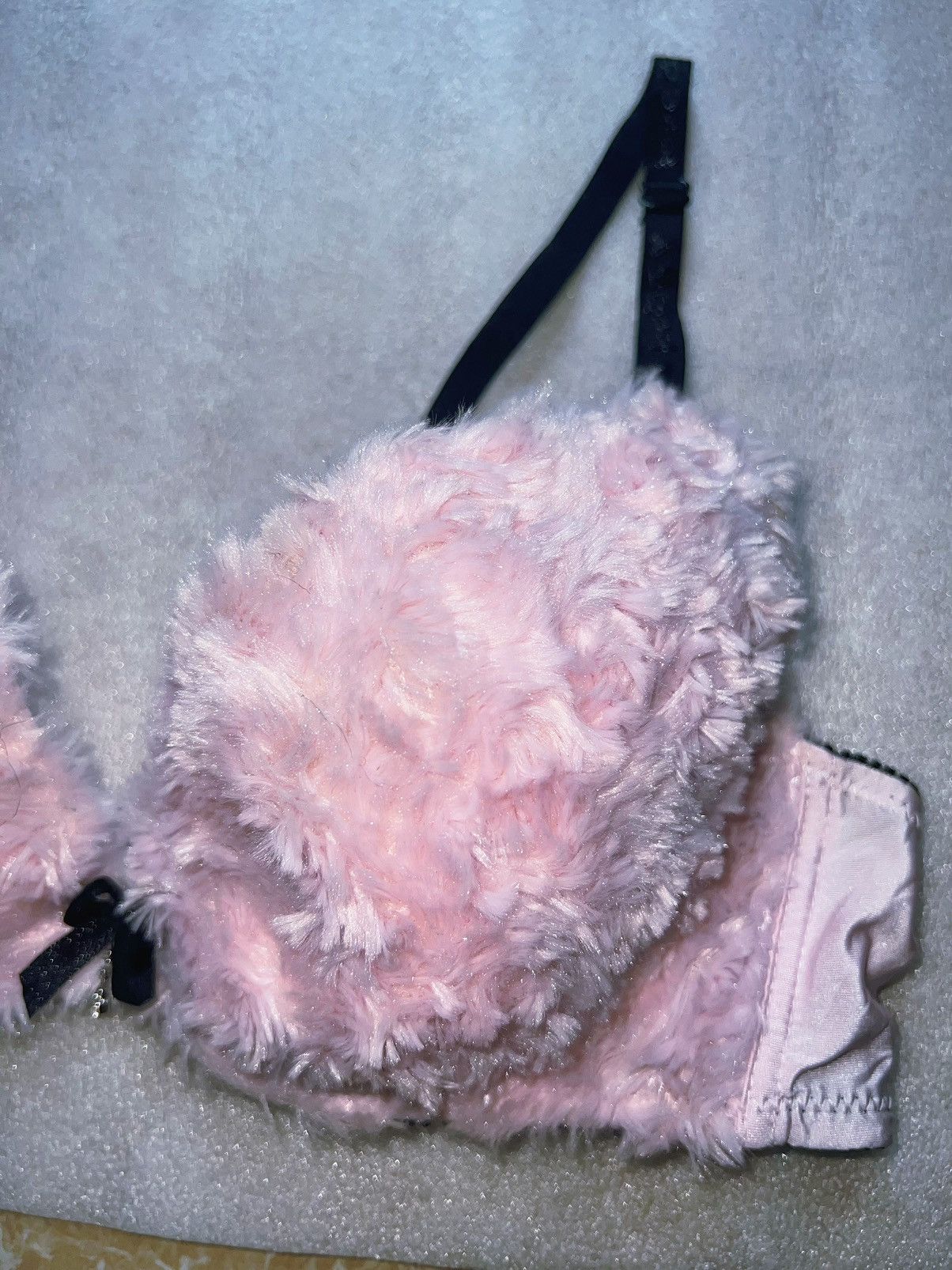 Japanese Brand Vintage cotton candy fur bra 💗🎀 Size ONE SIZE - 4 Thumbnail
