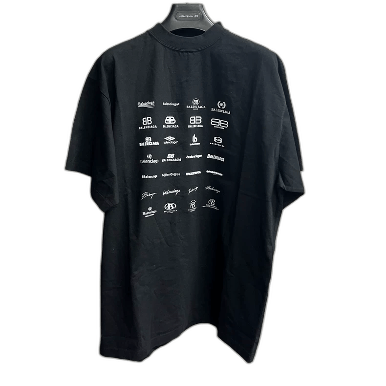 Balenciaga Balenciaga Black Logo Print Loose T-Shirt Size US M / EU 48-50 / 2 - 1 Thumbnail