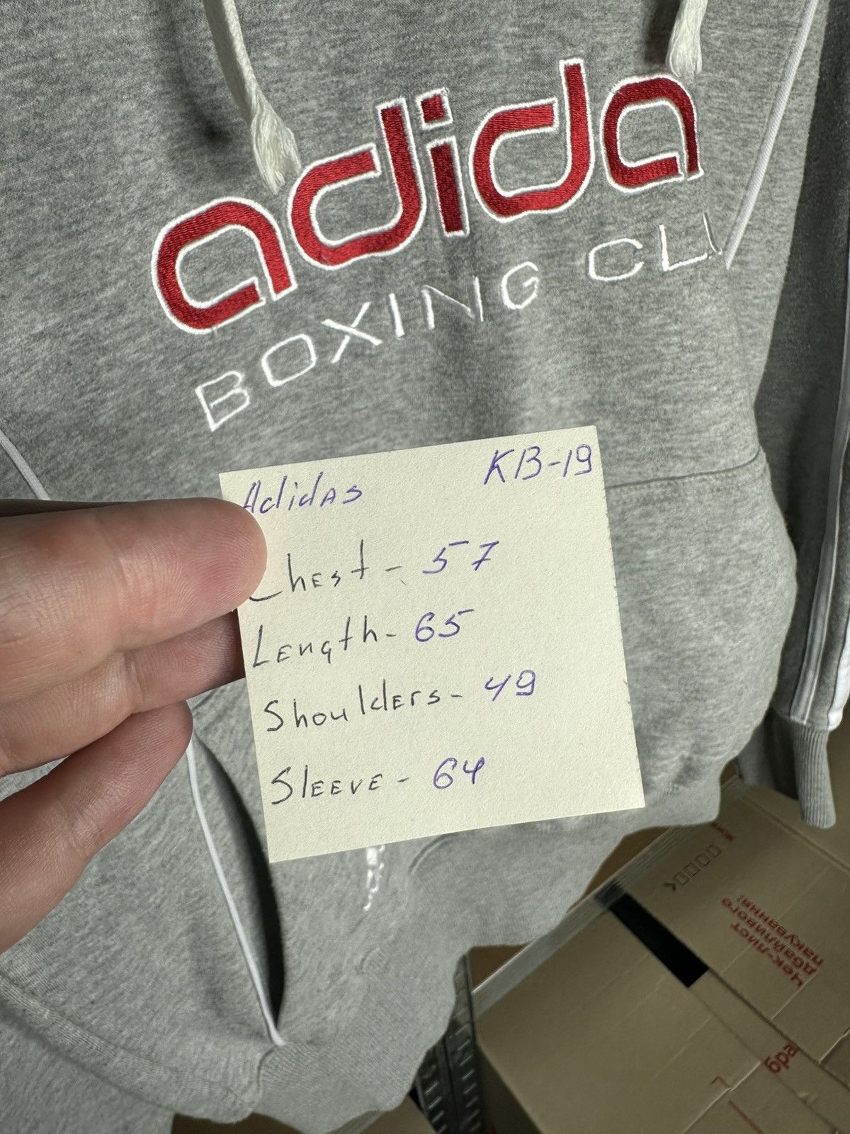 Adidas Adidas Boxing Club Hoodie Grey Embroidered Logo M Sweatshirt Size US M / EU 48-50 / 2 - 9 Thumbnail