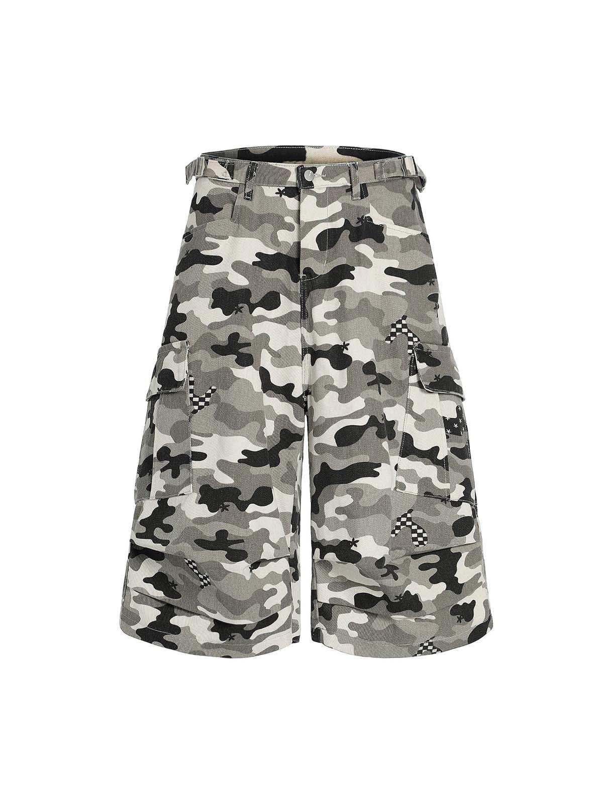 Japanese Brand Camouflage Multi-pocket Cargo Jorts - 2429 Size ONE SIZE - 1 Thumbnail
