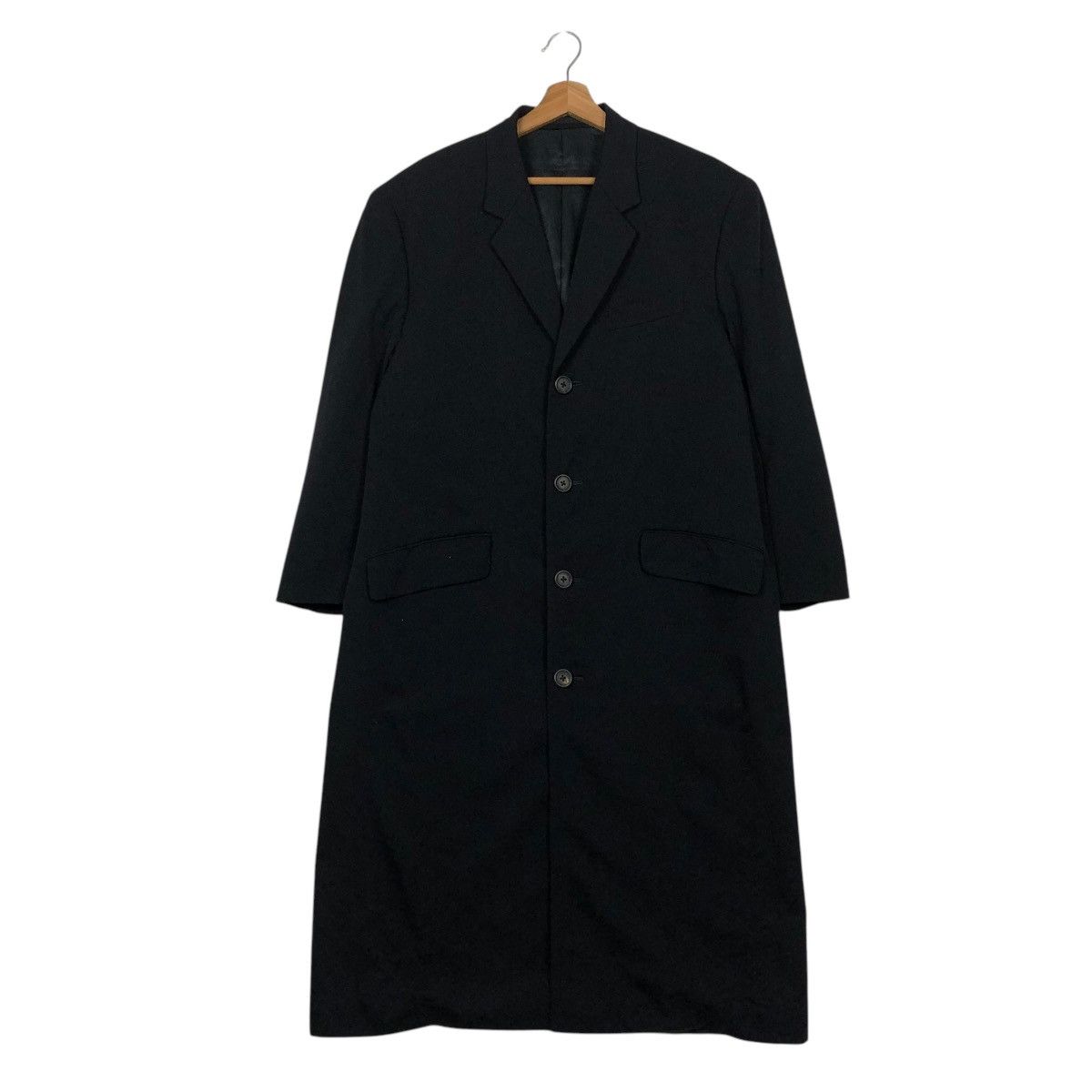 Yohji Yamamoto 🔥ICONIC RICH BLACK WOOL LONG JACKET Y’S FOR MEN JACKET Size US S / EU 44-46 / 1 - 3 Thumbnail