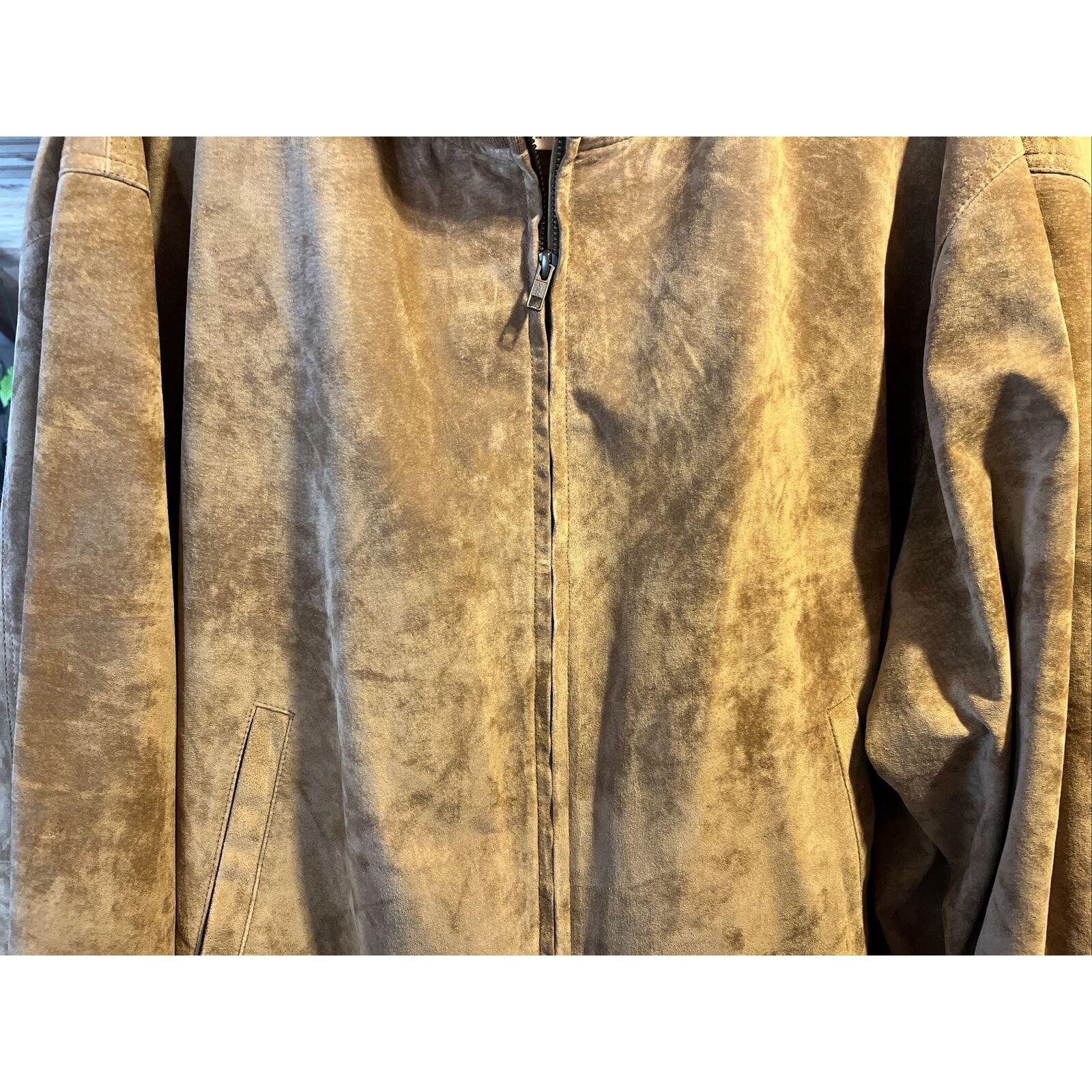 Other Landing Leather Men’s XXL Brown Suede Leather Bomber Jacket Size US XXL / EU 58 / 5 - 4 Thumbnail