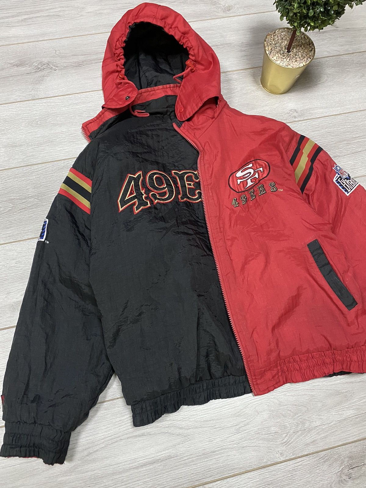NFL San Francisco 49ers reversible Pro Player Bomber Jacket Size US XL / EU 56 / 4 - 7 Thumbnail
