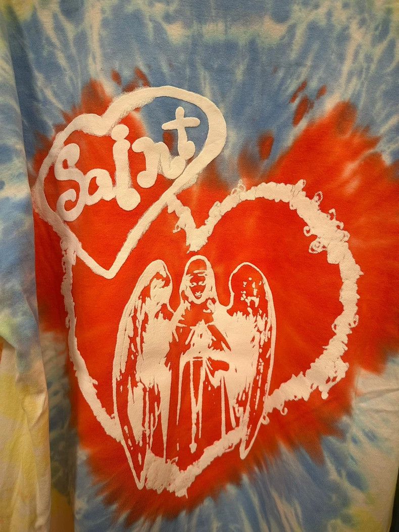 Saint Michael Saint Michael Tie-dyed round neck long sleeve hoodie Size US XL / EU 56 / 4 - 4 Thumbnail