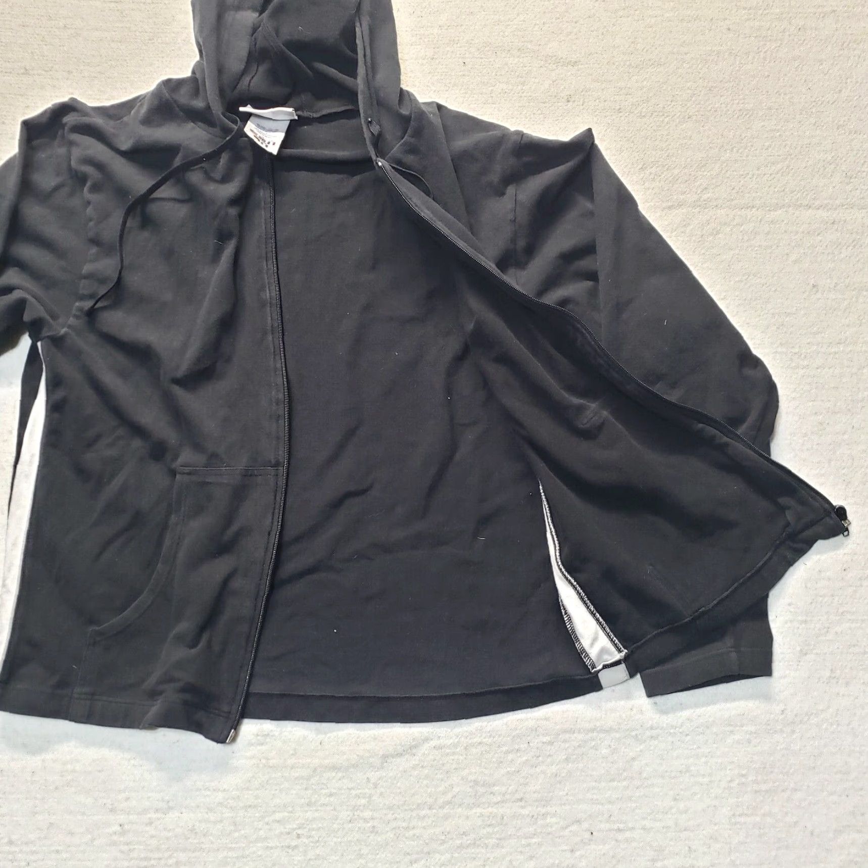 Reebok VINTAGE Reebok Hoodie Shirt Adult Large Black Logo Athletic Women L Black Full Zip Hoodie Size L / US 10 / IT 46 - 4 Thumbnail