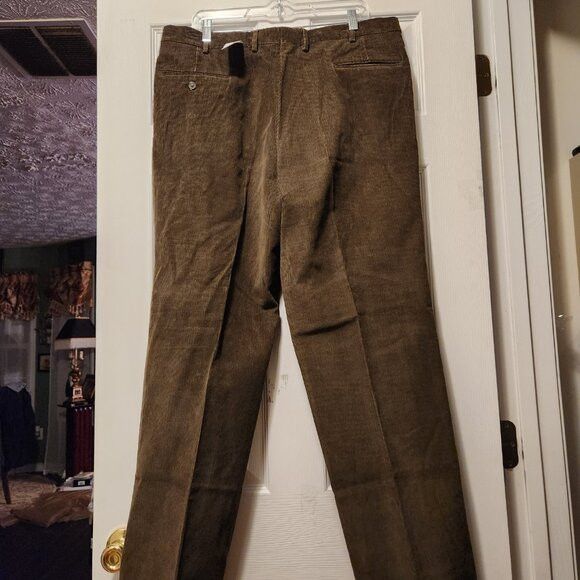 Jos. A. Bank jos.a.bank mens new green 100%cotton corduroy pants 36/32 Size US 36 / EU 52 - 3 Thumbnail