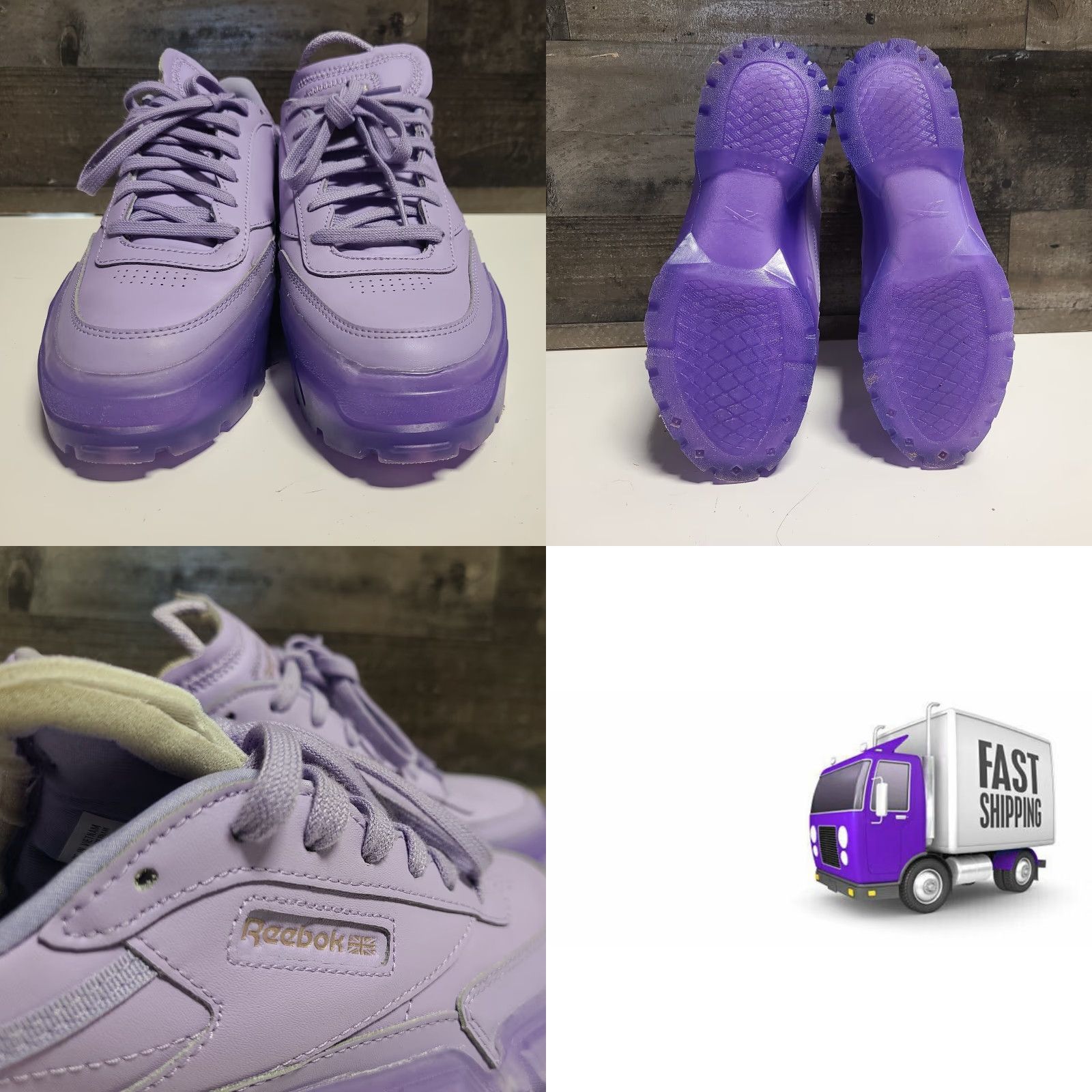 Reebok VINTAGE Reebok Club C Cardi B Purple Womens Size 8.5 GX5027 Rare Casual Shoe Gel Bottoms Size 30" / US 8 / IT 44 - 8 Thumbnail