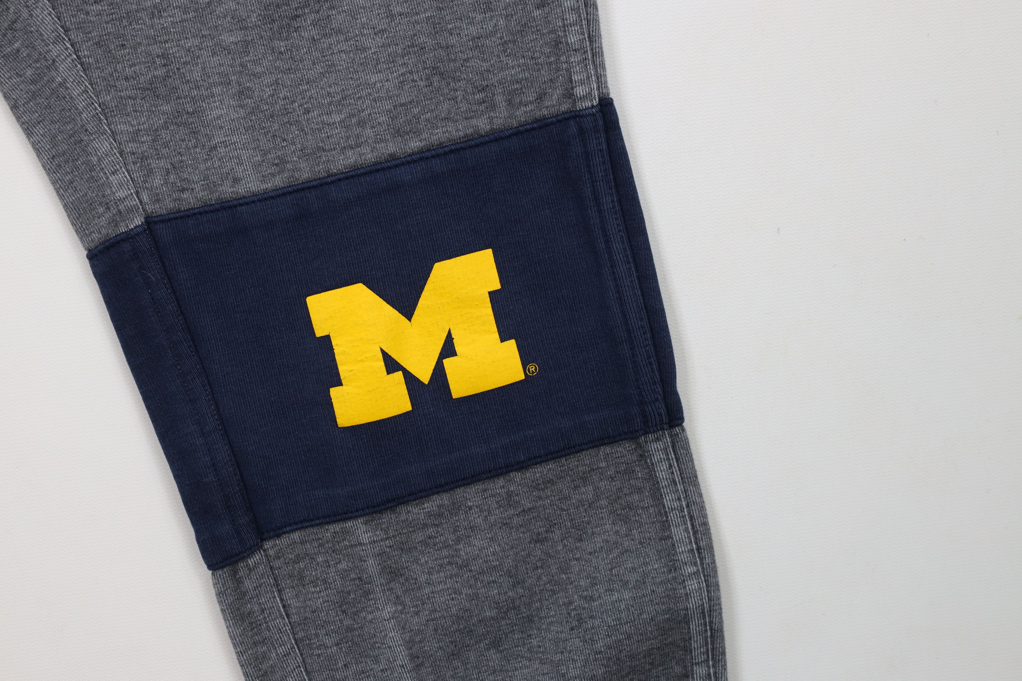 Nike × Vintage Nike Block University of Michigan Cuffed Sweatpants Joggers Size US 34 / EU 50 - 5 Thumbnail