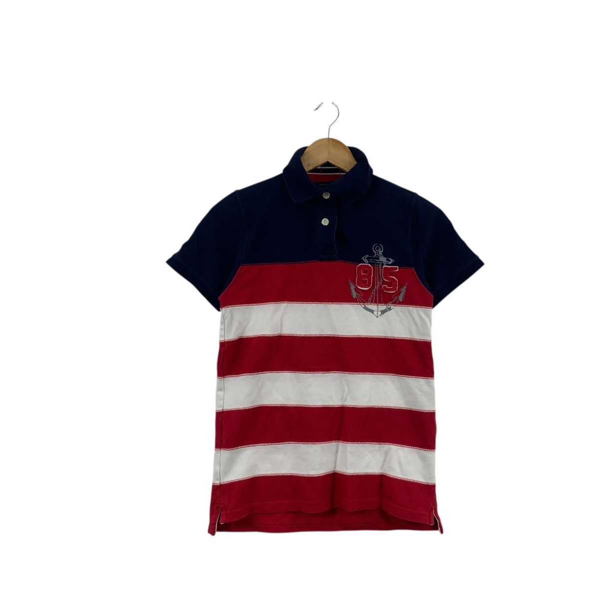 Tommy Hilfiger Vintage TOMMY HILFIGER Marine Crew Polo Tee Shirt Top Collar Size L / US 10 / IT 46 - 1 Thumbnail