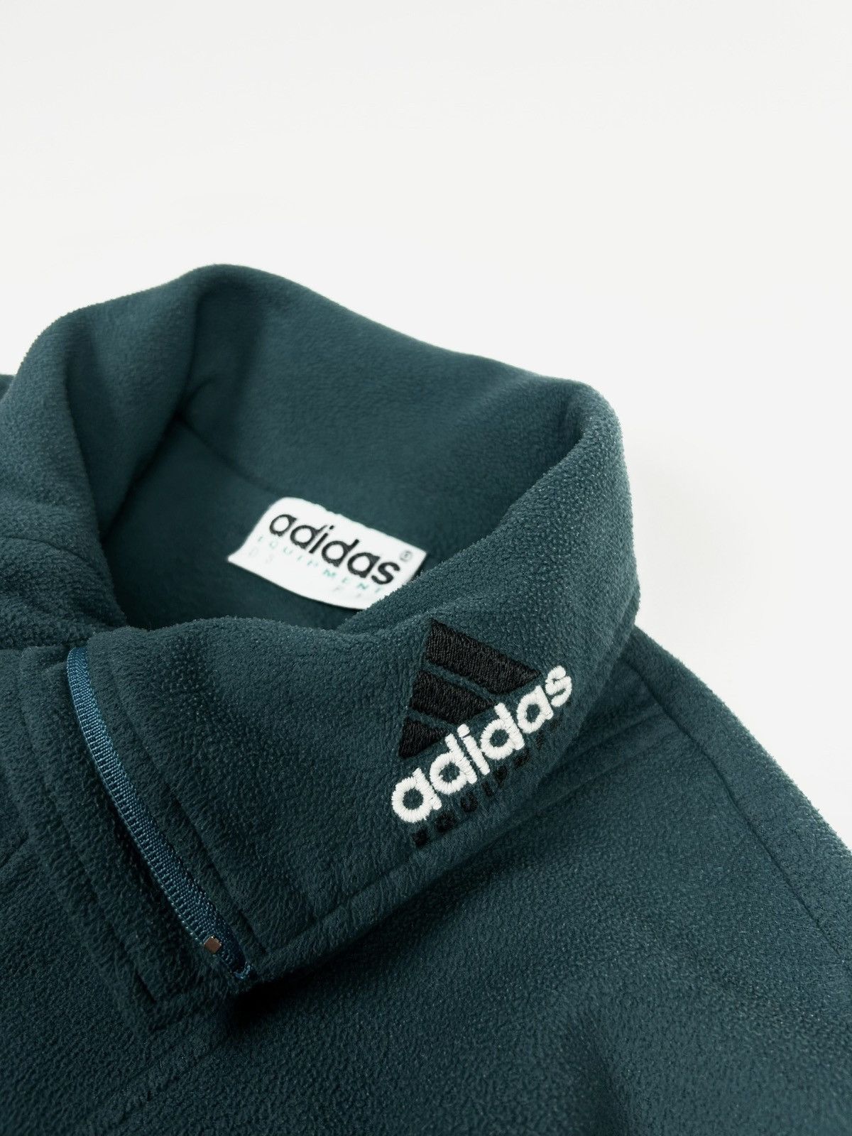 Adidas × Vintage Adidas equipment Vintage 90s Fleece jacket pullover Size US M / EU 48-50 / 2 - 6 Thumbnail