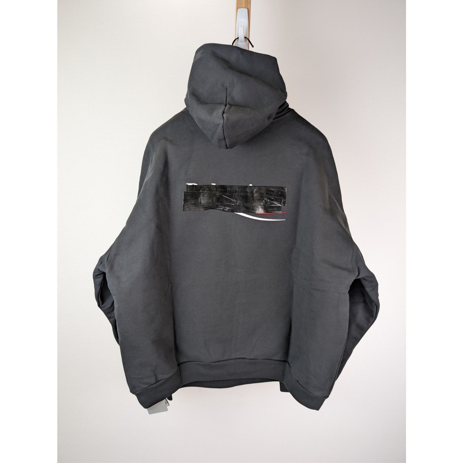 Balenciaga o1rshd1 Gaffer Molleton Archetype Large Fit Hoodie in Black Size US XXL / EU 58 / 5 - 10 Thumbnail
