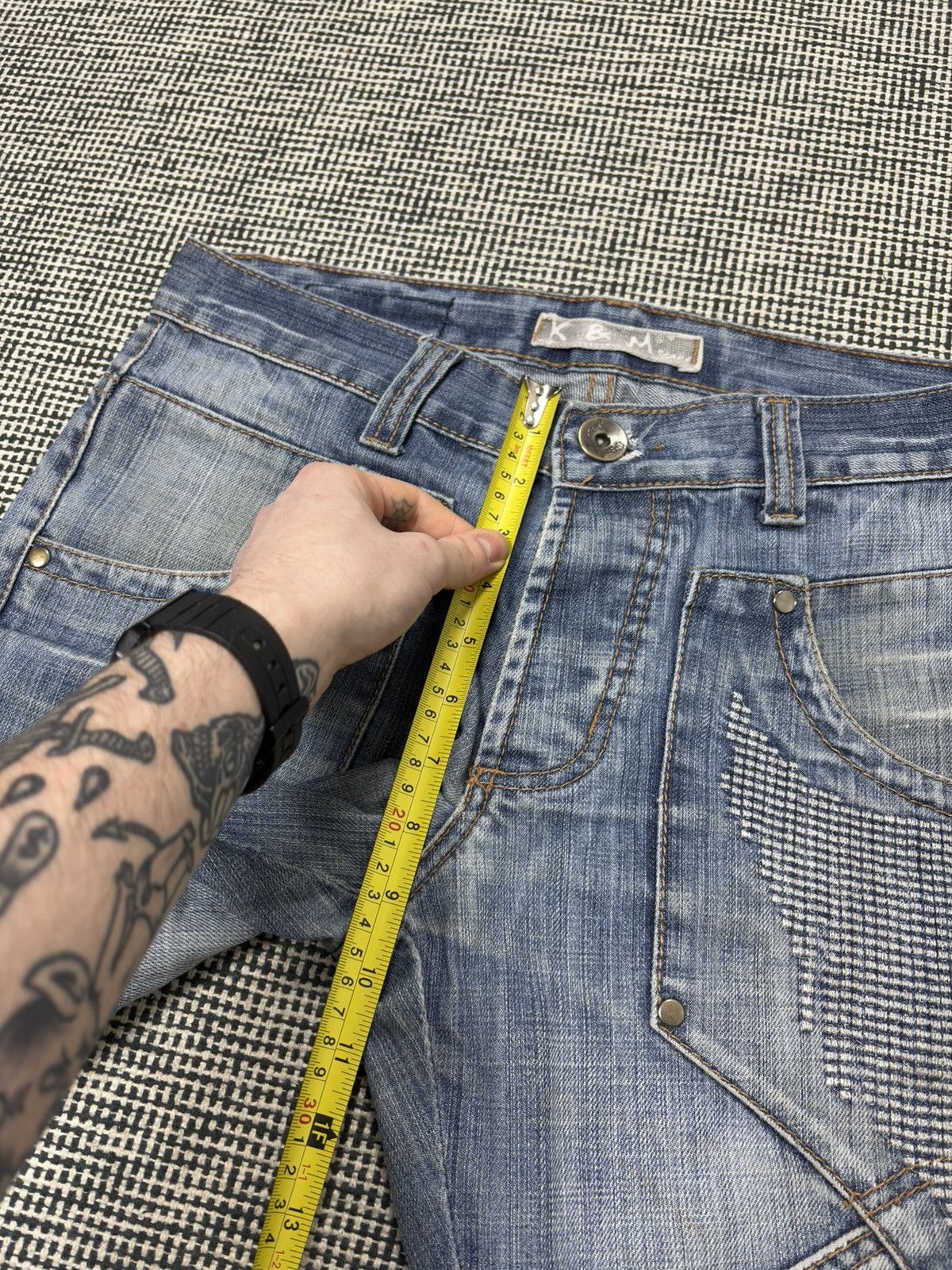 Japanese Brand Y2K kosmo lupo embroidered skeleton swag jeans vintage Size US 32 / EU 48 - 10 Thumbnail