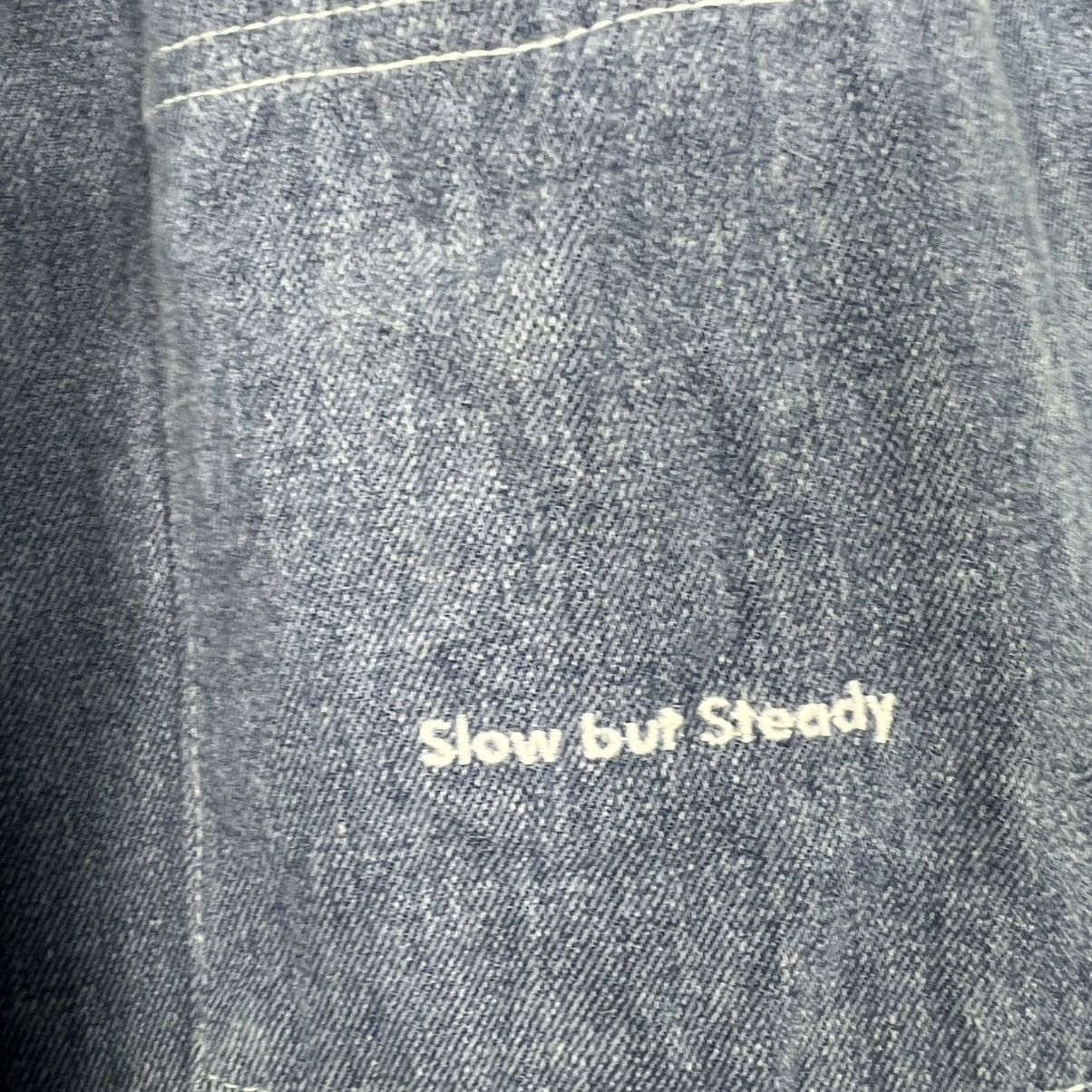 Japanese Brand SLOW RECORD HOUSE Asura Denim Sweat Pants #4214-C192 Size US 26 / EU 42 - 15 Thumbnail