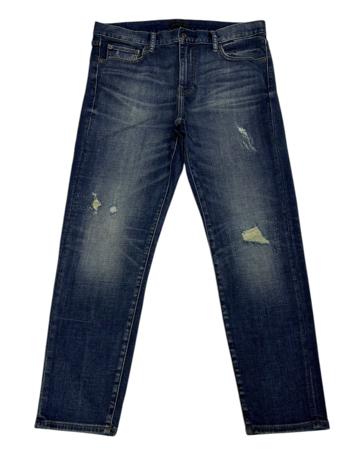 Jean × Undercover × Uniqlo Vintage Jeans Sashiko Uniqlo Distressed Denim Jeans Size US 33 - 2 Thumbnail