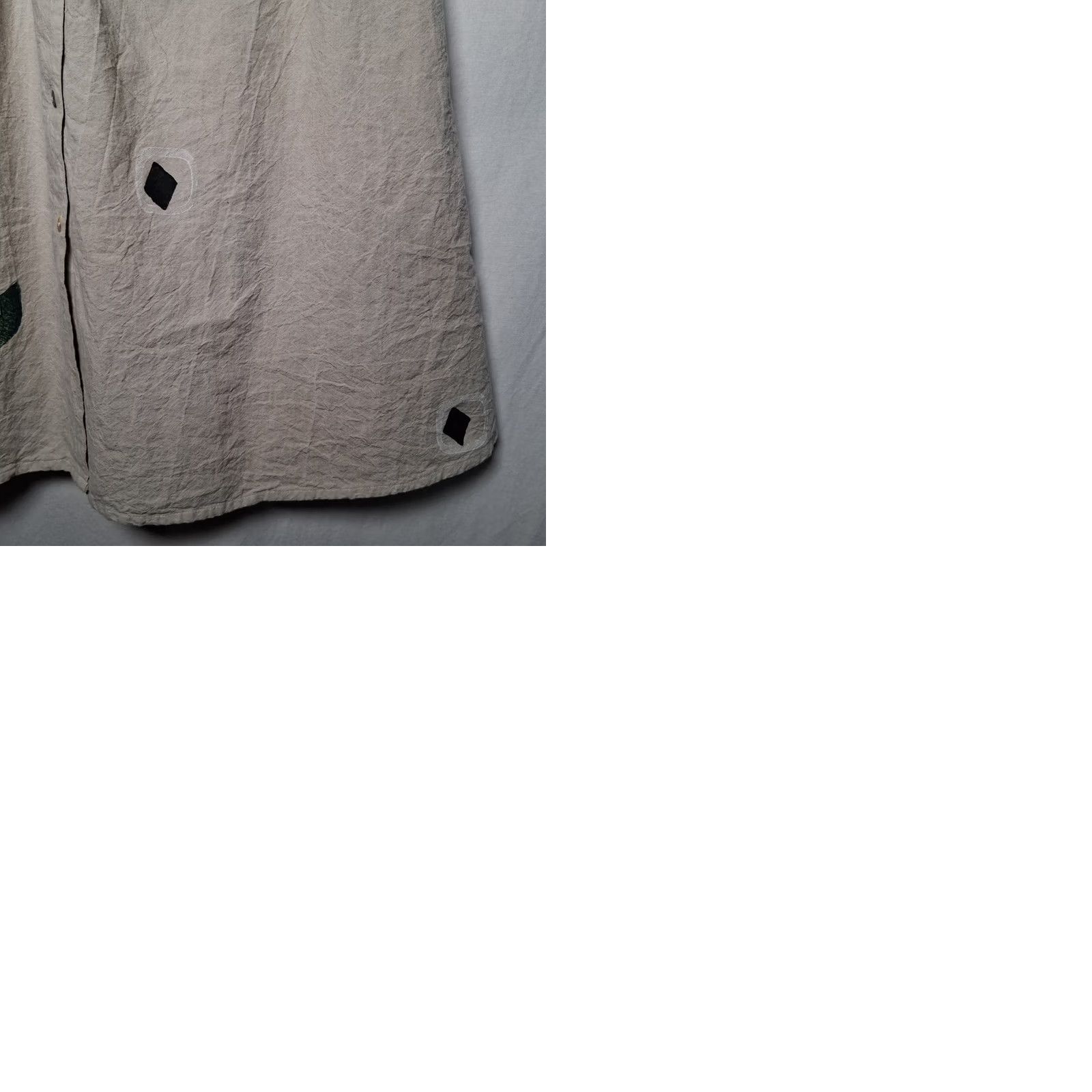 Vintage Play Alegre Skirt S Natural Hand Painted Wearable Art To Wear Lagenlook Artsy Size 28" / US 6 / IT 42 - 12 Thumbnail