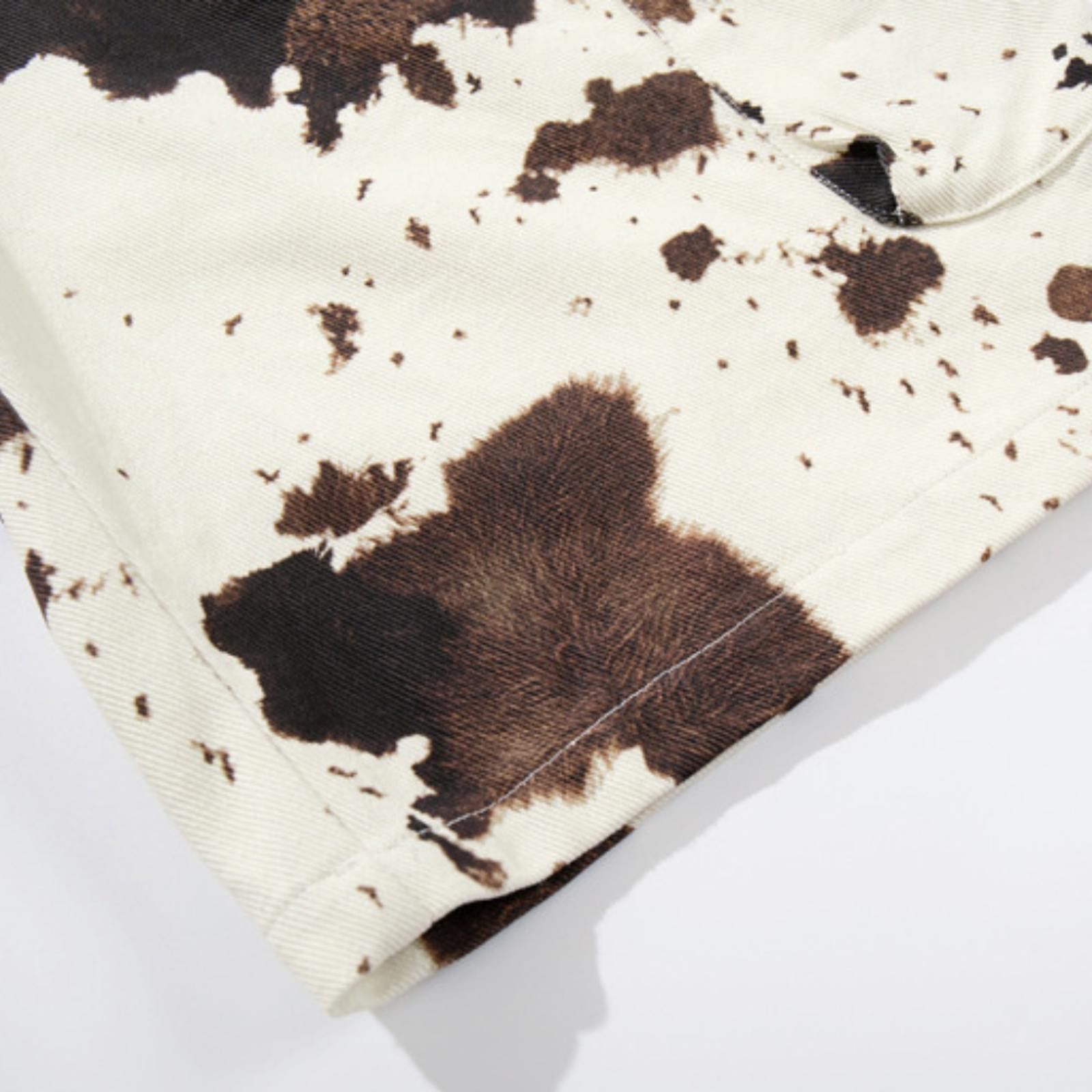 Other Cow-Print Camo Curved 7/8 Wide-Leg Jorts Shorts Size US 30 / EU 46 - 10 Thumbnail