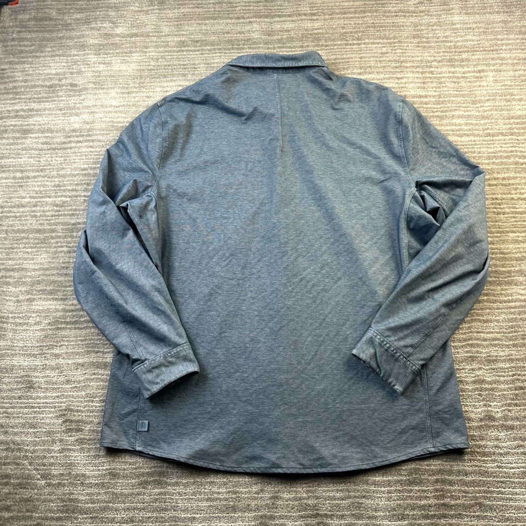 Lululemon Lululemon Shirt Mens XL Blue Button Up Collared Long Sleeve Cotton Cotton Blend Logo Embroidered Button Up Size US XL / EU 56 / 4 - 2 Thumbnail