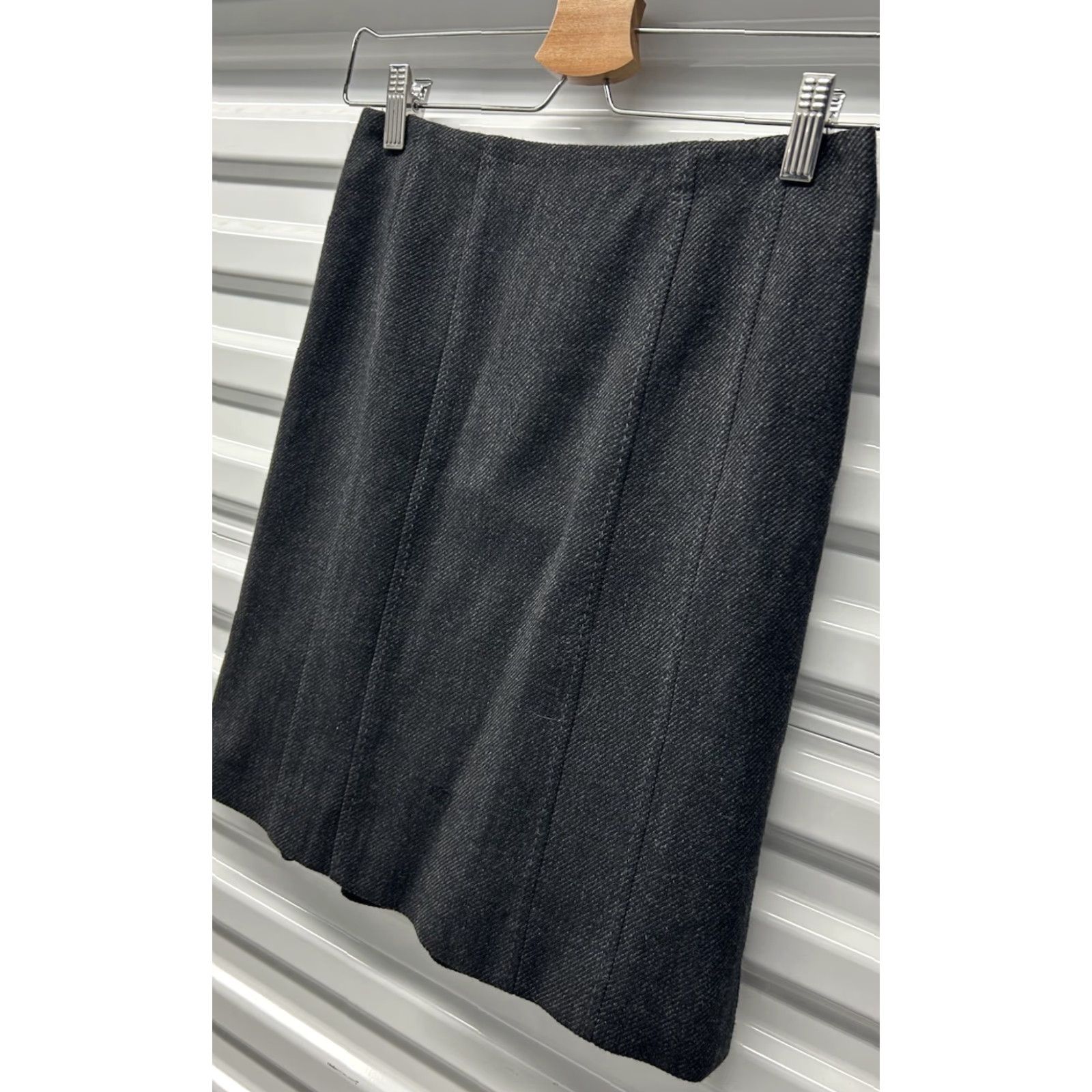 Rebecca Taylor Rebecca Taylor Women’s Charcoal Wool Tweed Pleated Short Skirt Size 0 Waist 27” Size 25" / US 0 / IT 36 - 3 Thumbnail
