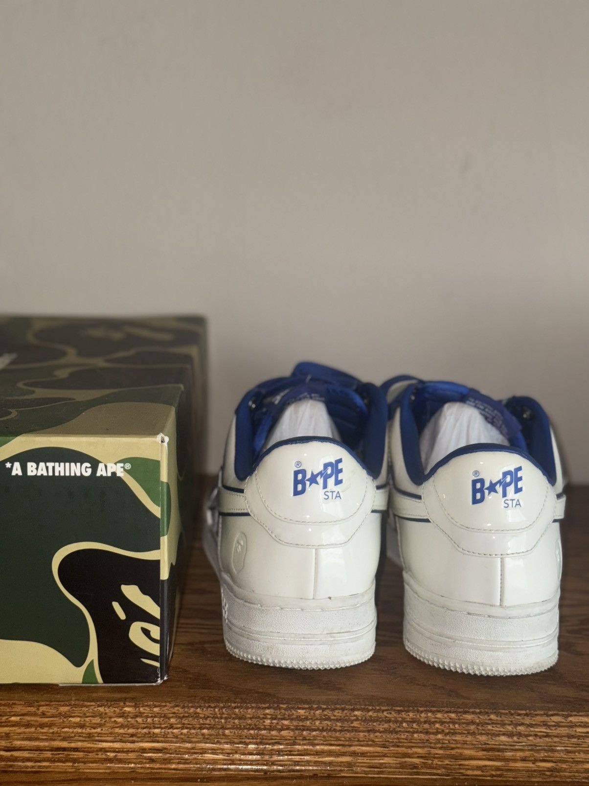 Bape Bapesta #8 M1 'White Navy' Size US 11 / EU 44 - 4 Thumbnail