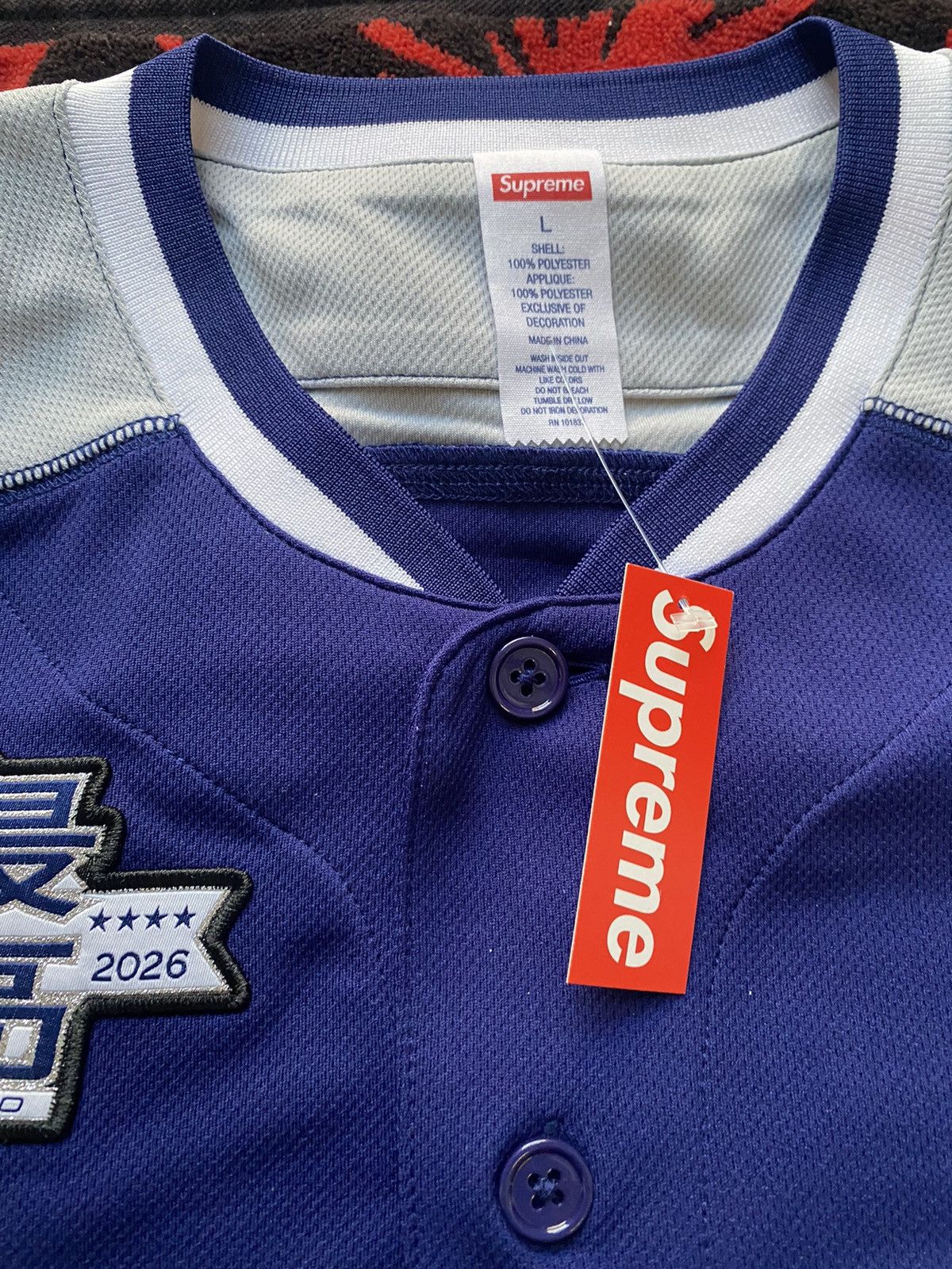 Supreme Supreme Stars Baseball Jersey Navy Large Size US L / EU 52-54 / 3 - 4 Thumbnail
