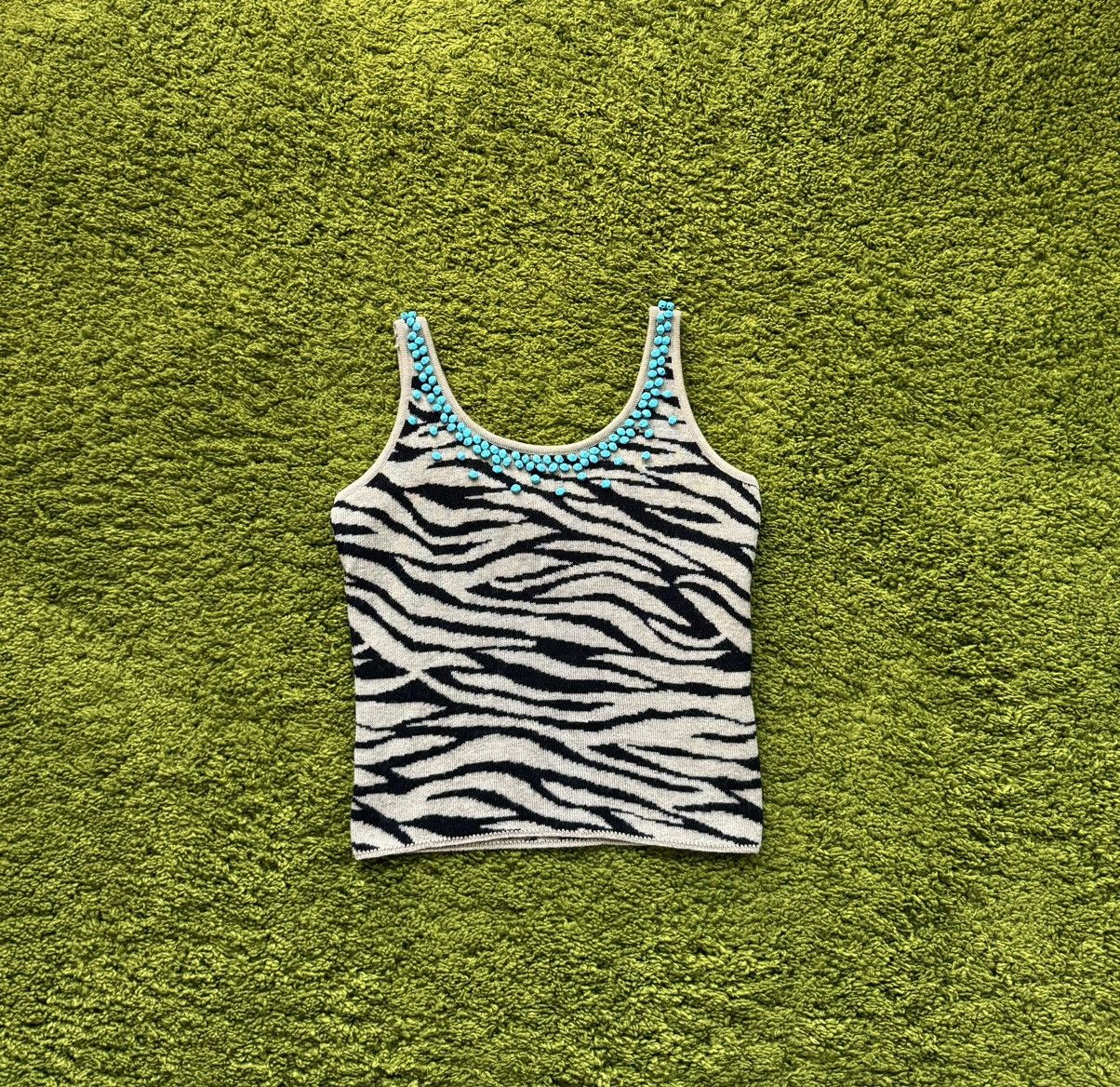 Designer × Versace Gianni Versace 90s archive vtg animal pattern wool tank top Size M / US 6-8 / IT 42-44 - 5 Thumbnail