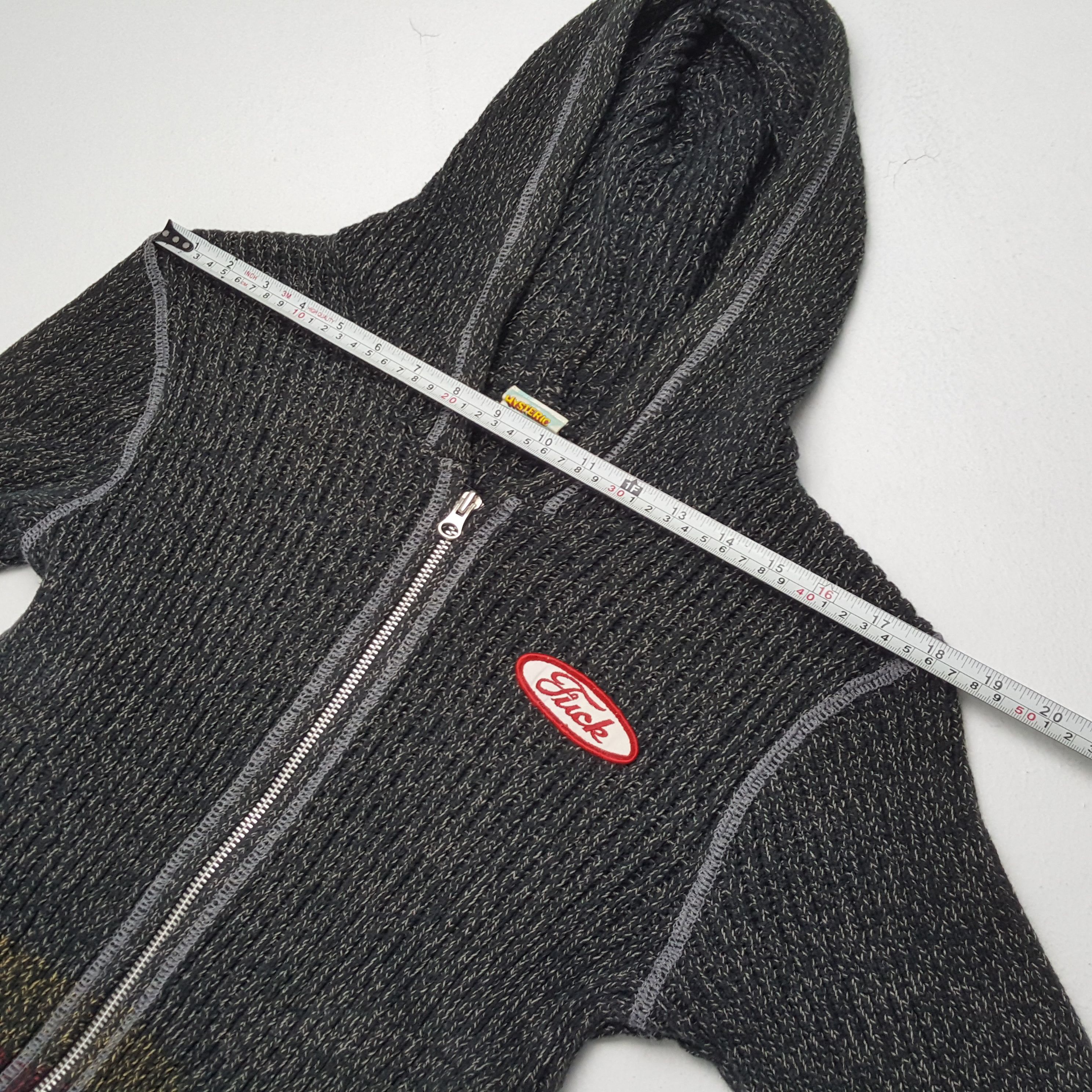 Hysteric Glamour × Japanese Brand × Vintage HYSTERIC GLAMOUR Streetwear Custom Art Zipper Hoodies Size XXS / US 00 / IT 34 - 5 Thumbnail