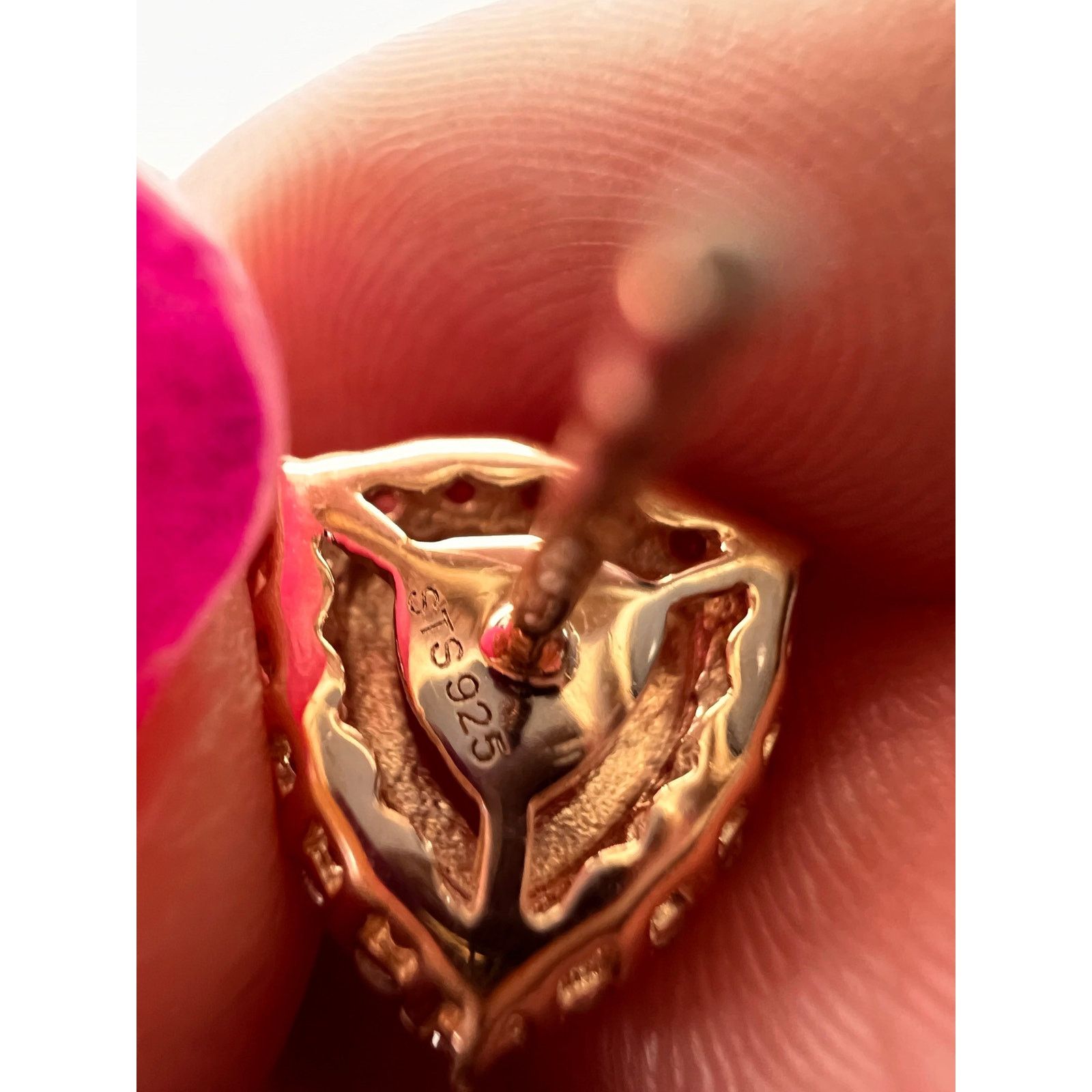 Other Morganite and zircon rose gold over sterling stud earrings Size ONE SIZE - 3 Thumbnail