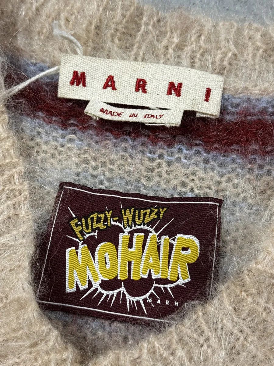 Marni AW2023 Marni Mohair Beige & Burgundy Sleeveless Sweater Size US S / EU 44-46 / 1 - 8 Thumbnail