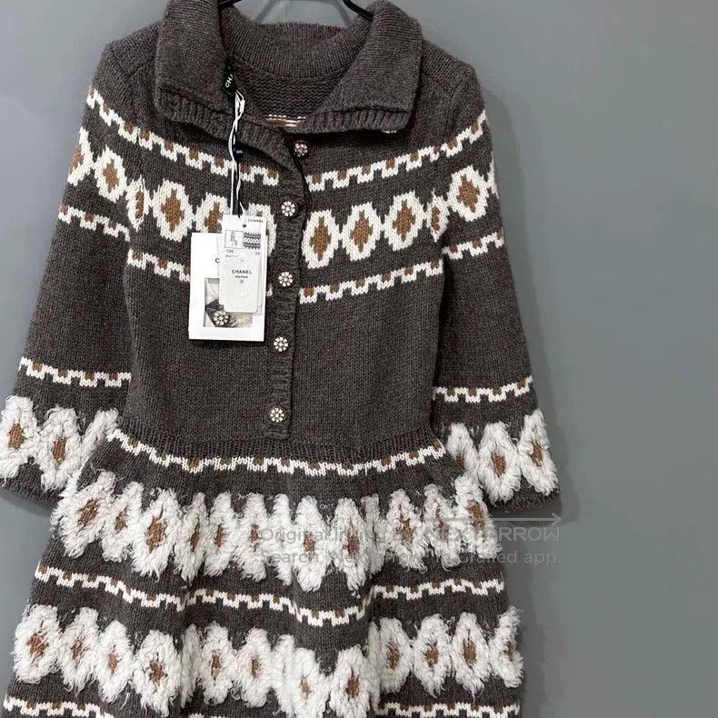 Chanel Chanel Snow series cashmere mulberry silk dress Size XXS / US 00 / IT 34 - 2 Thumbnail