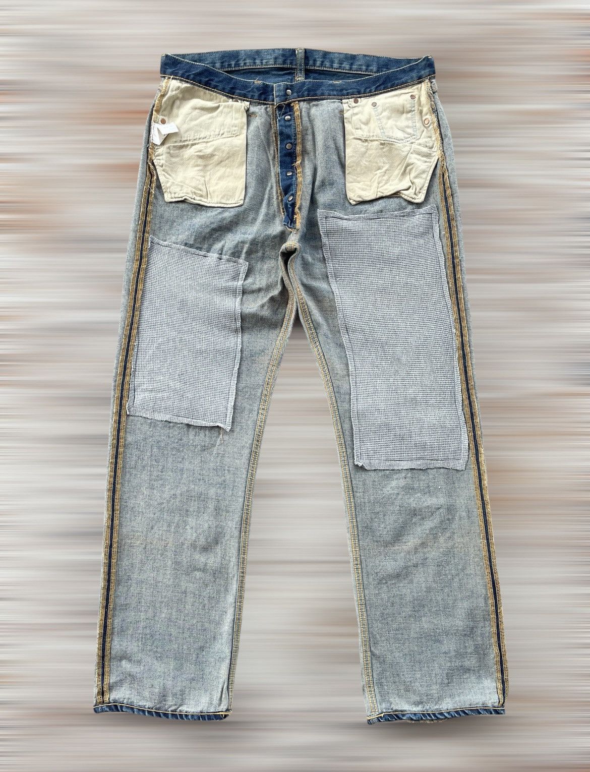 Designer × Fashion Victim × Japanese Brand VICTIM JAPAN DISTRESSED JEANS Size US 37 - 11 Thumbnail