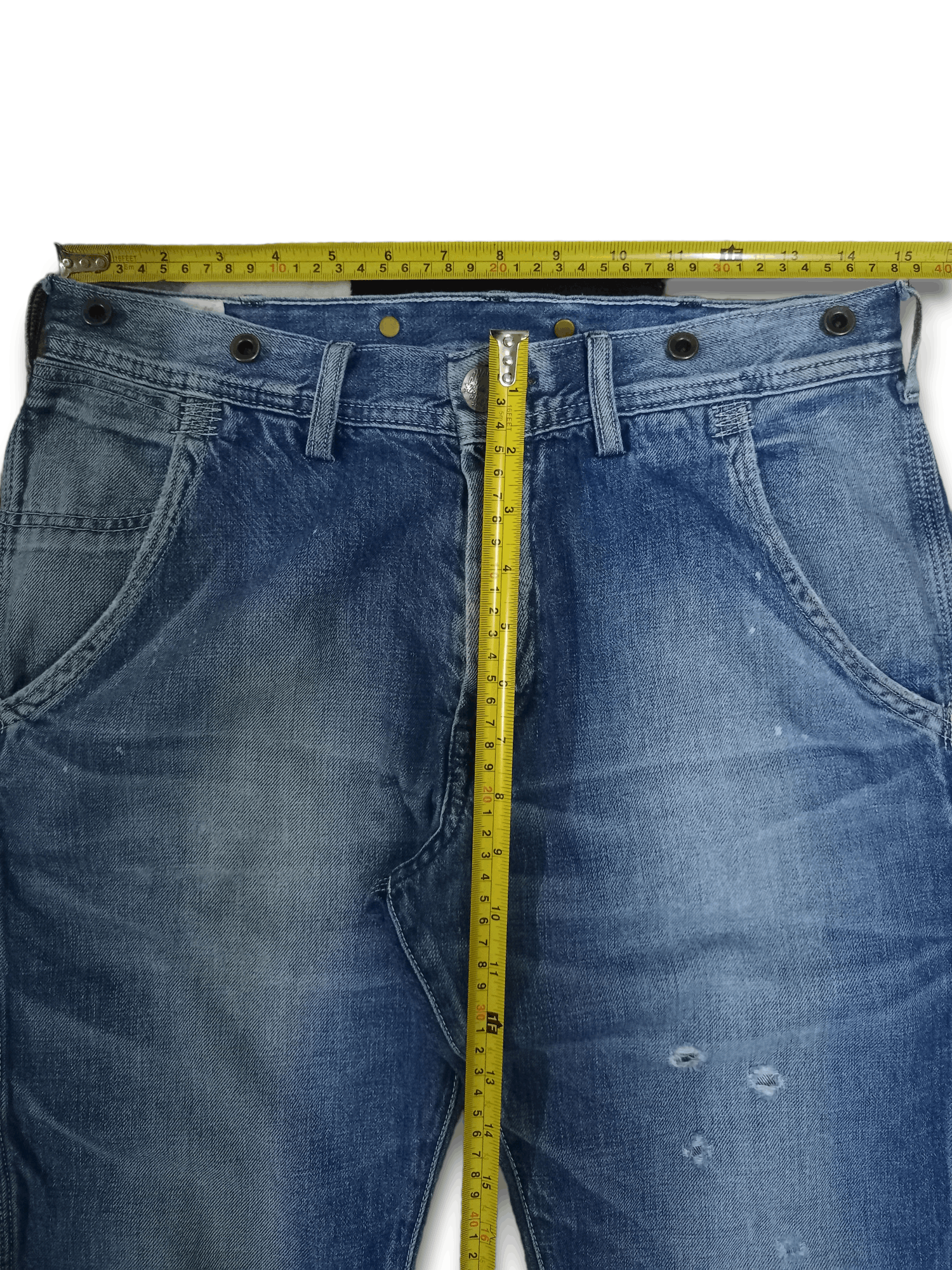 Japanese Brand Vintage Japanese Brand Painted Distressed Carpenter Jeans Size US 30 / EU 46 - 9 Thumbnail