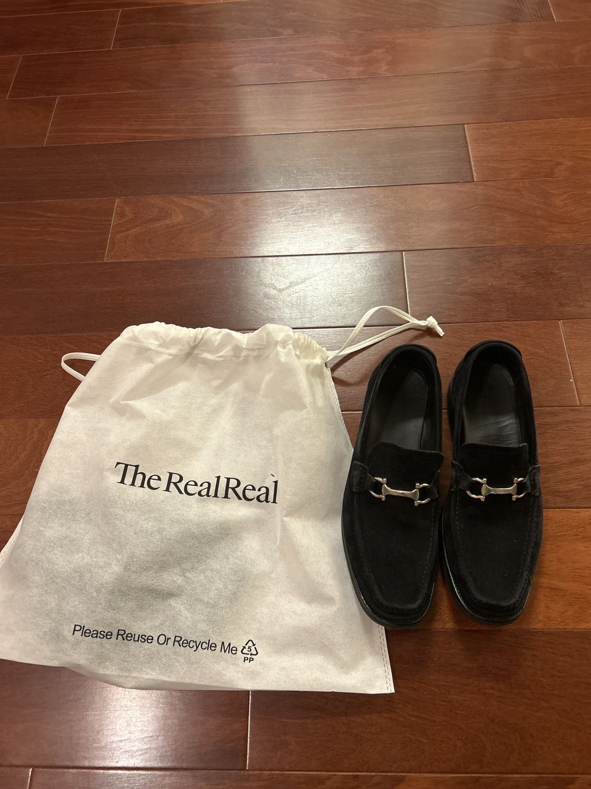 Salvatore Ferragamo Black Suede Salvatore Ferragamo Size US 9 / EU 42 - 2 Thumbnail