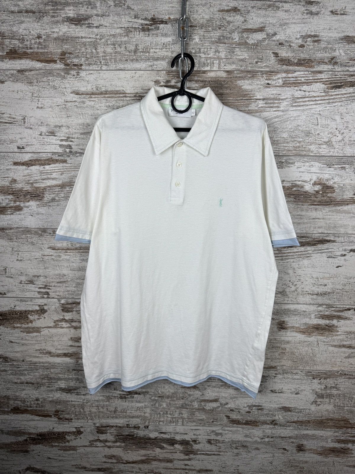 Yves Saint Laurent Mens Vintage Yves Saints Laurent polos ysl luxury rare tee Size US L / EU 52-54 / 3 - 1 Thumbnail